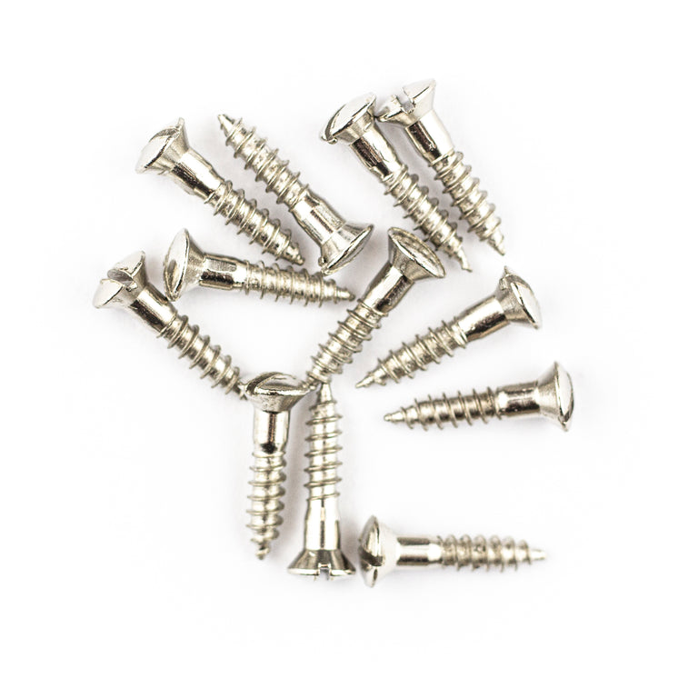 Fender Pure Vintage Slotted Telecaster Control Plate Mounting Screws, 12-Pack
