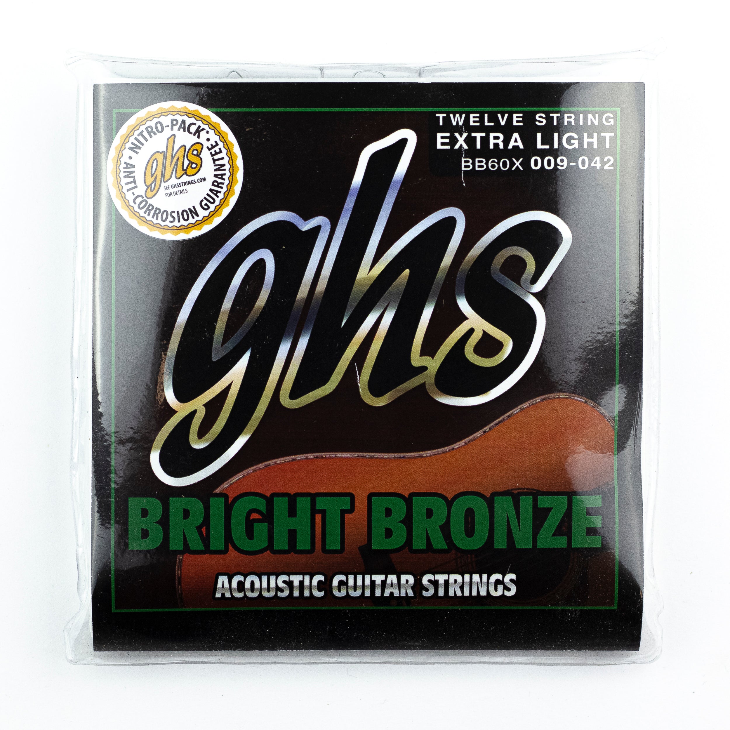 GHS Bright Bronze 80/20 Bronze 12-String 9-42 Acoustic Guitar Strings