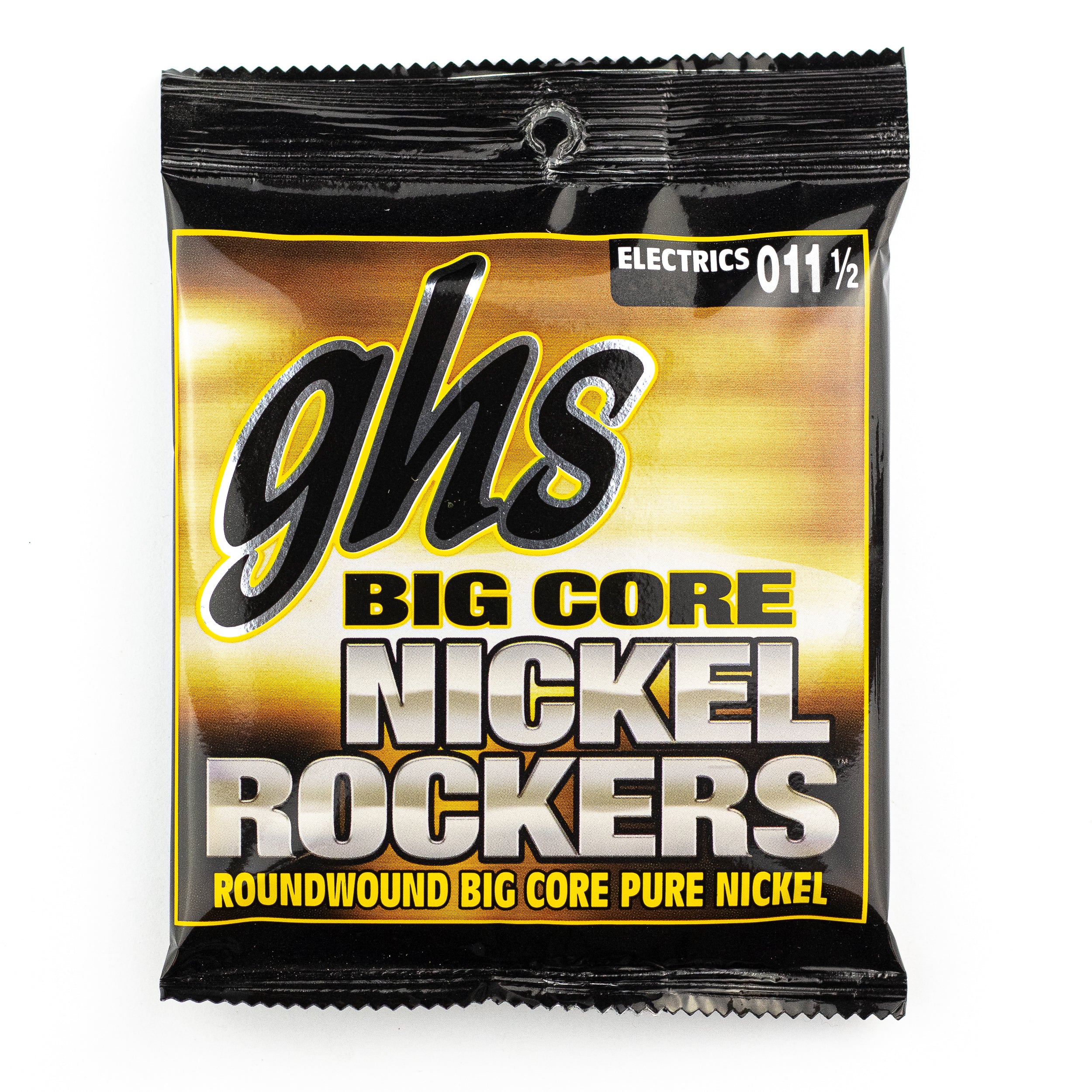 GHS Big Core Nickel Rockers Pure Nickel 11.5-56 Electric Guitar Strings, Medium