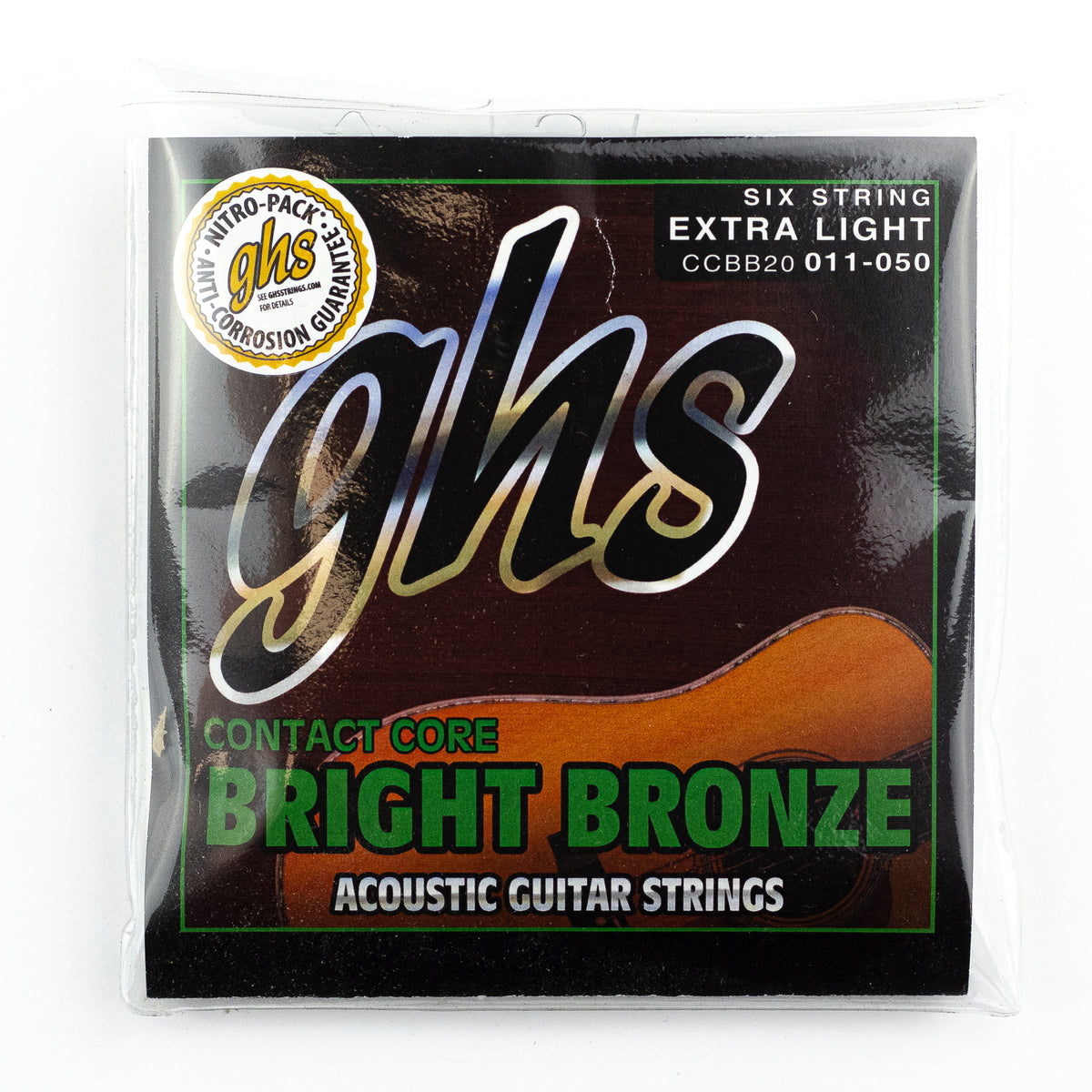 GHS Contact Core Bright Bronze 80/20 Bronze 1150 Acoustic Guitar Stri Strings Direct