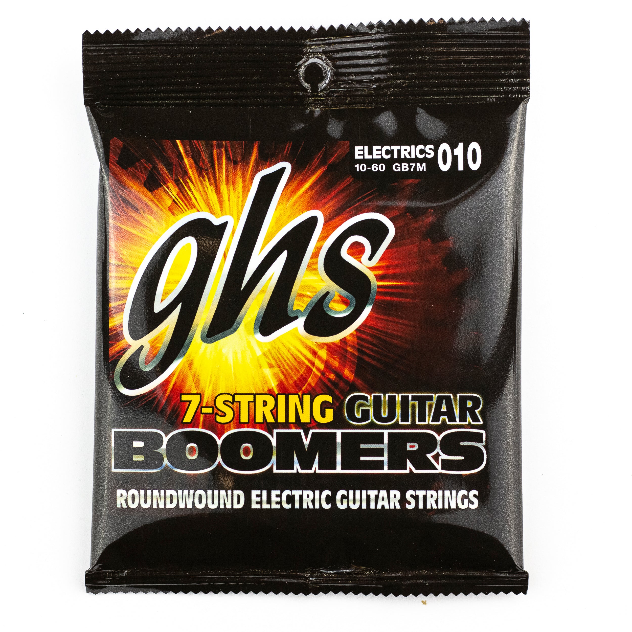 GHS Boomers Dynamite Nickel Alloy 7-String 10-60 Electric Guitar Strings, Medium