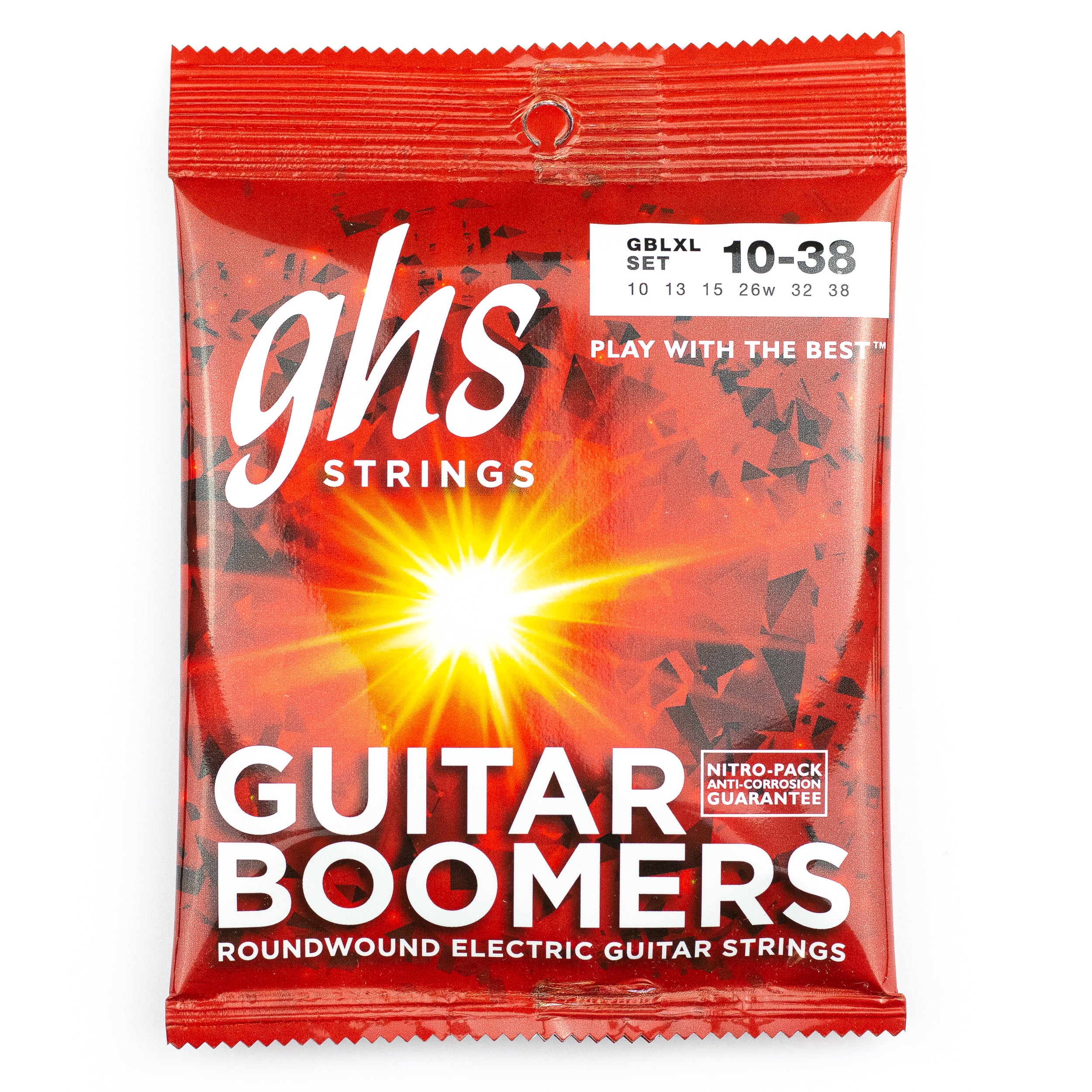 GHS Boomers Dynamite Nickel Alloy 10-38 Electric Guitar Strings, Light Extra