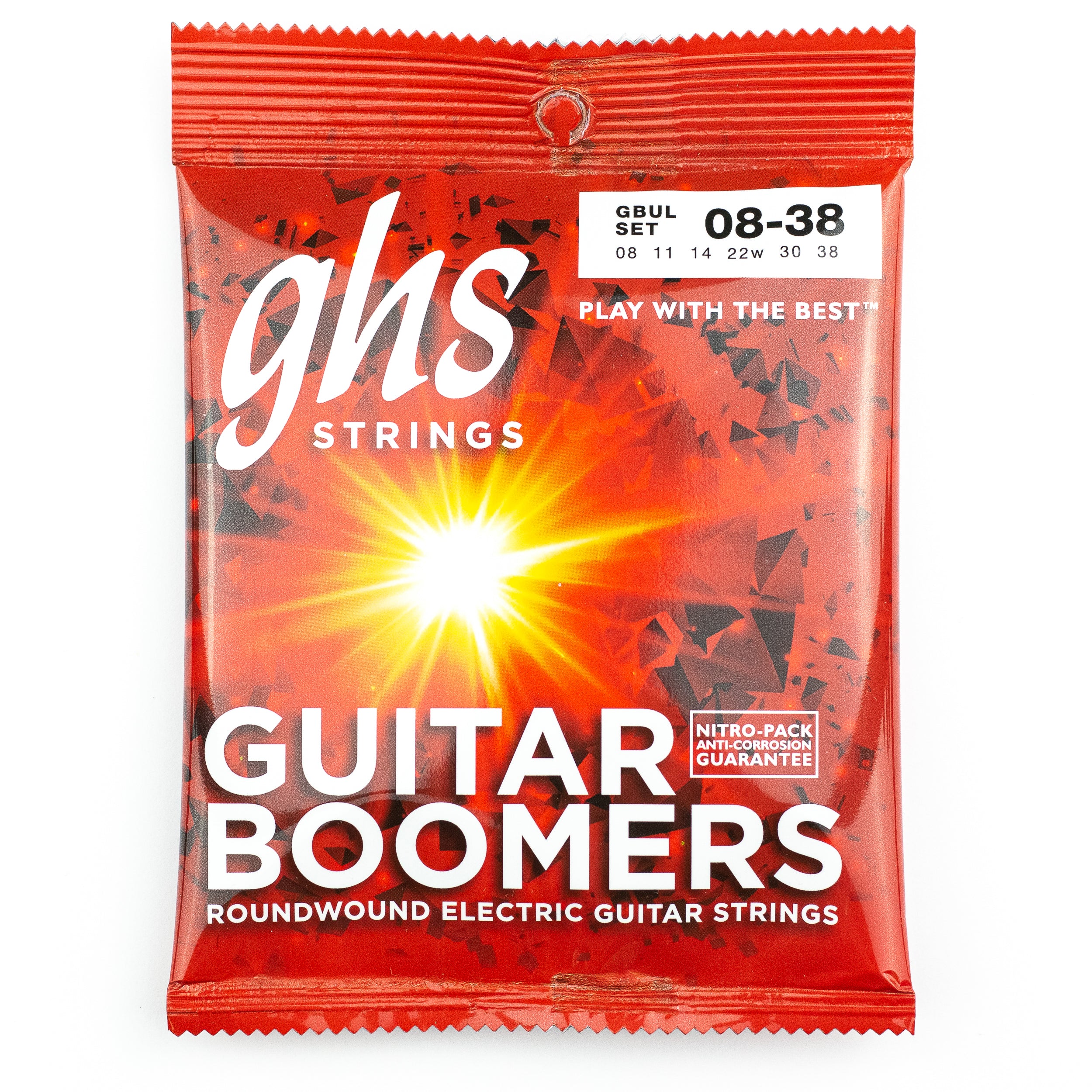 GHS Boomers Dynamite Nickel Alloy 8-38 Electric Guitar Strings, Ultra Light