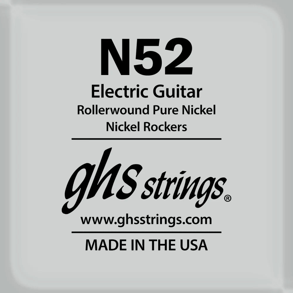 GHS Rollerwound Pure Nickel .052 Electric Guitar Single String