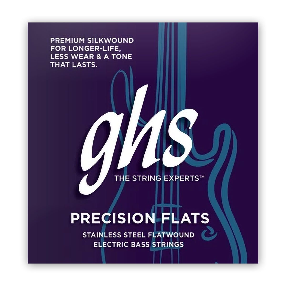GHS 3025 Precision Flats Stainless Steel Flatwound 45-95 Bass Strings