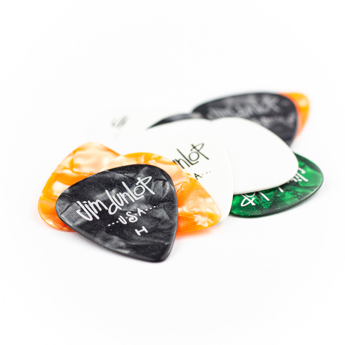 Jim Dunlop Celluloid Guitar Plectrums, Heavy, 12-Pack