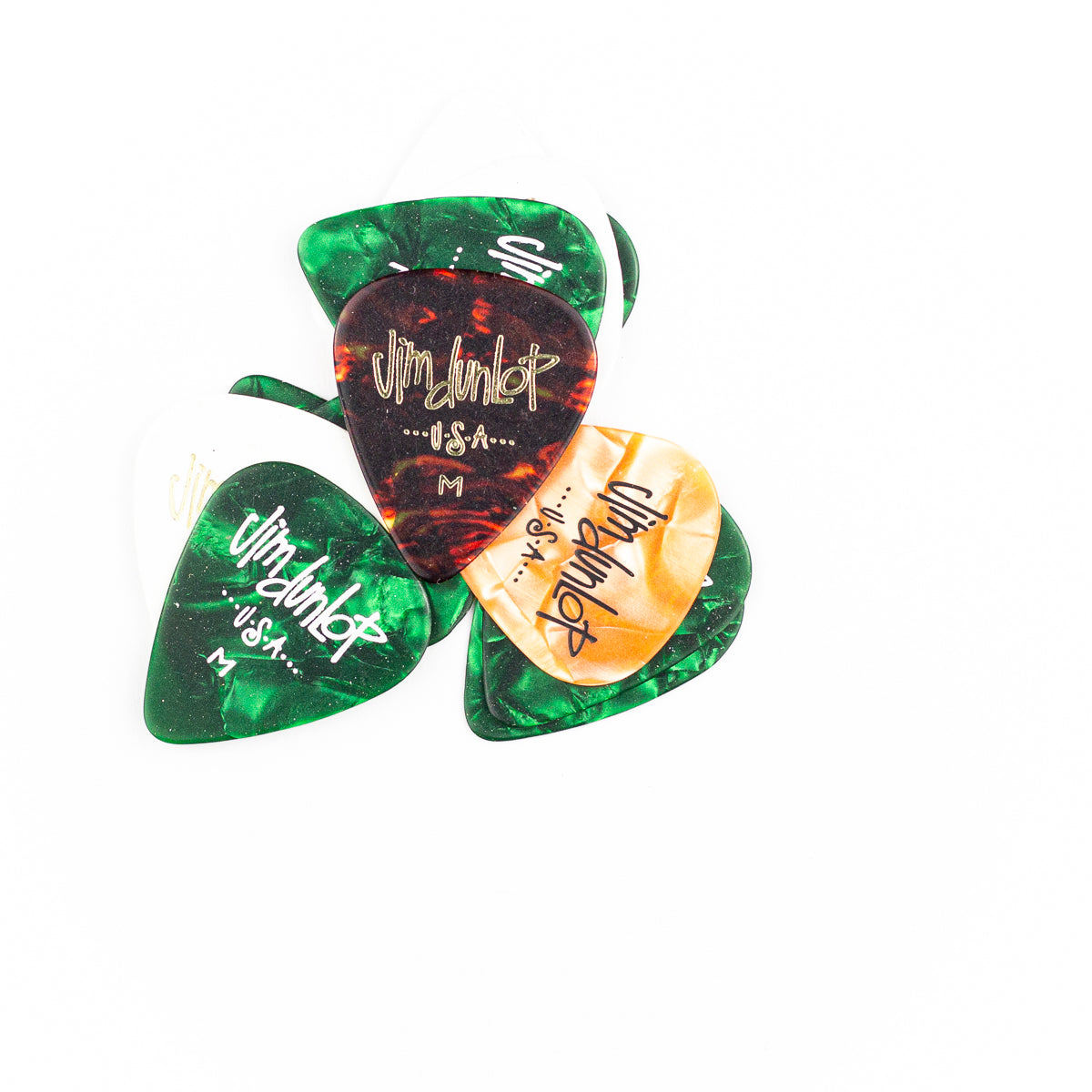 Jim Dunlop Celluloid Guitar Plectrums, Medium, 12-Pack
