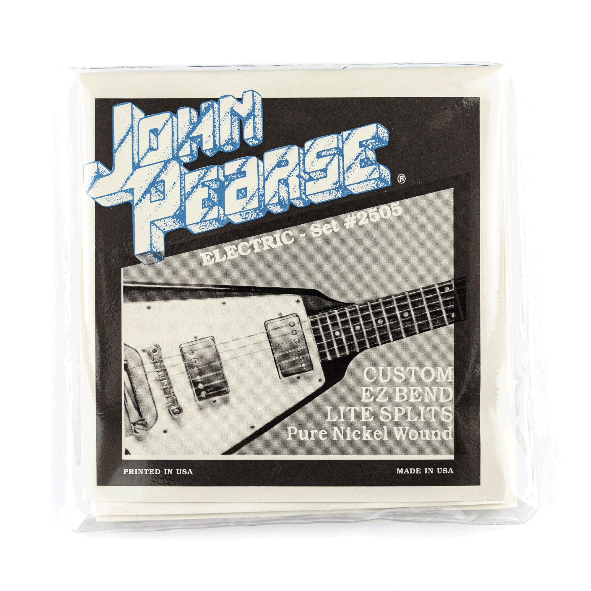John Pearse CUSTOM EZ BEND Nickel 10-50 Electric Guitar Strings, Lite Splits
