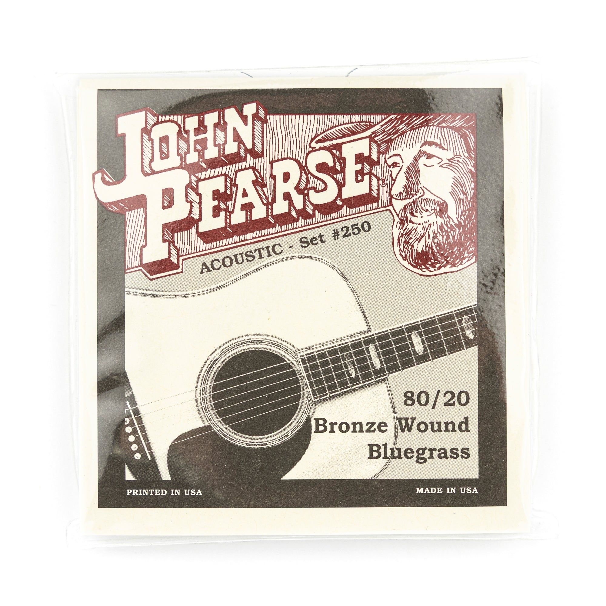John Pearse 80/20 Bronze 12-56 Acoustic Guitar Strings, Bluegrass