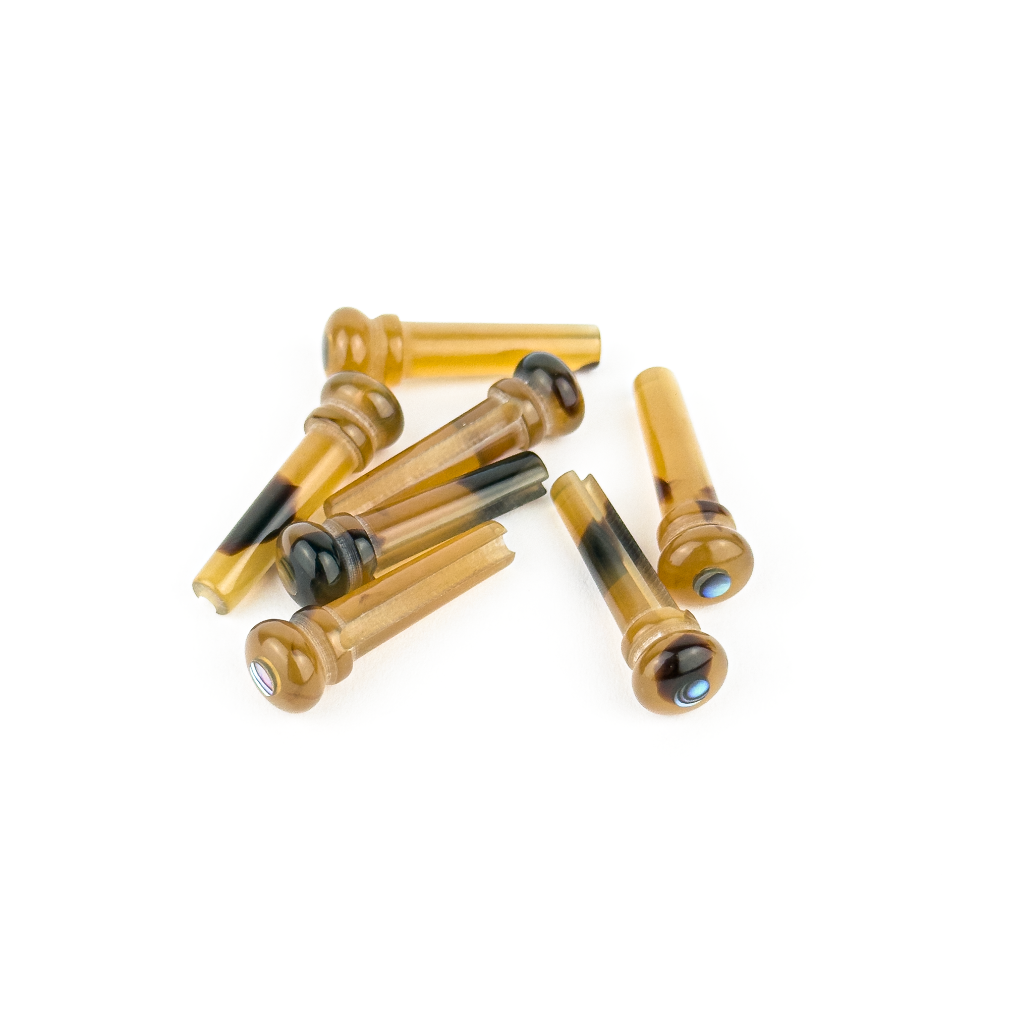 John Pearse Faux Tortoise Shell Bridge Pin Set w/ Abalone Dots