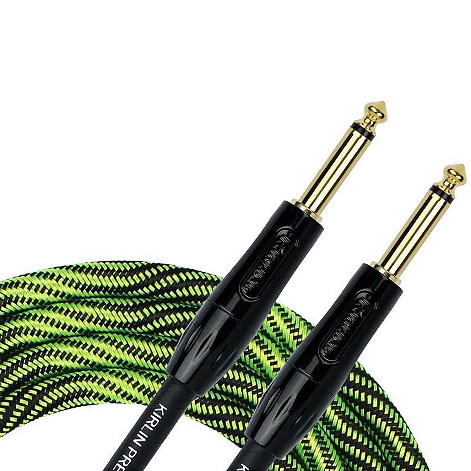 Kirlin Premium Green Wave Fabric 10' (3m) Guitar Cable, Straight-Straight