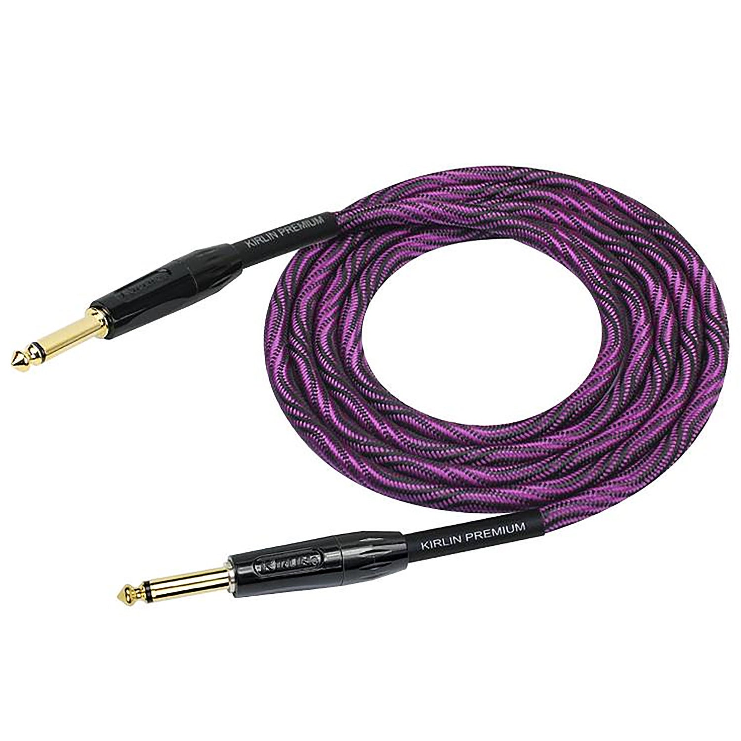 Kirlin Premium Purple Wave Fabric 10' (3m) Guitar Cable, Straight-Straight