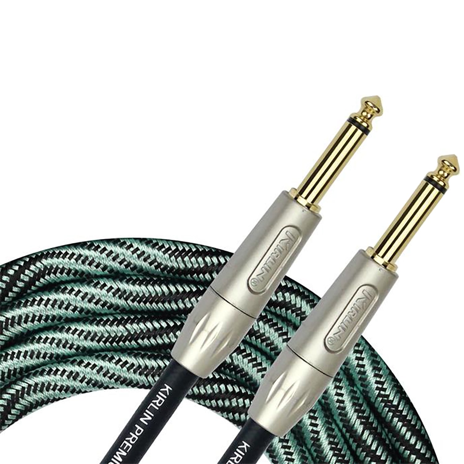 Kirlin Premium Blue Wave Fabric 10' (3m) Guitar Cable, Straight-Straight