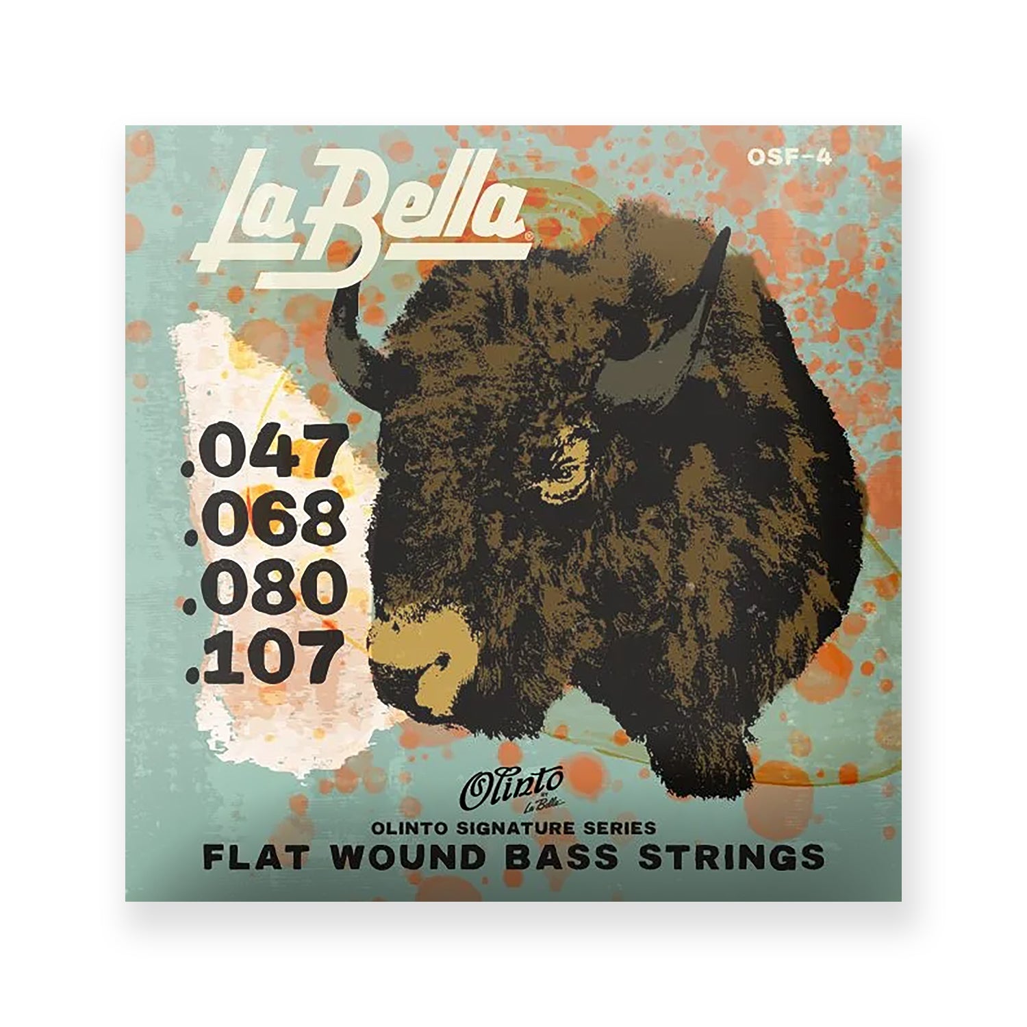 La Bella Olinto Signature Flat Wound 47-107 Bass Guitar Strings