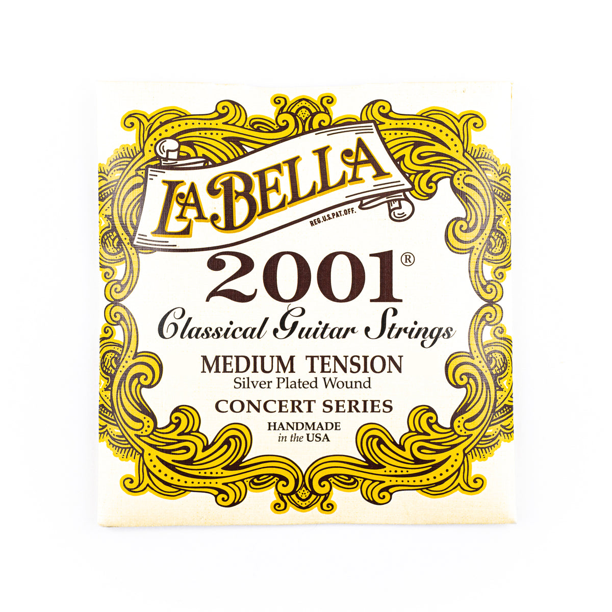 La Bella 2001M Silver & Nylon Classical Guitar Strings, Medium Tensio