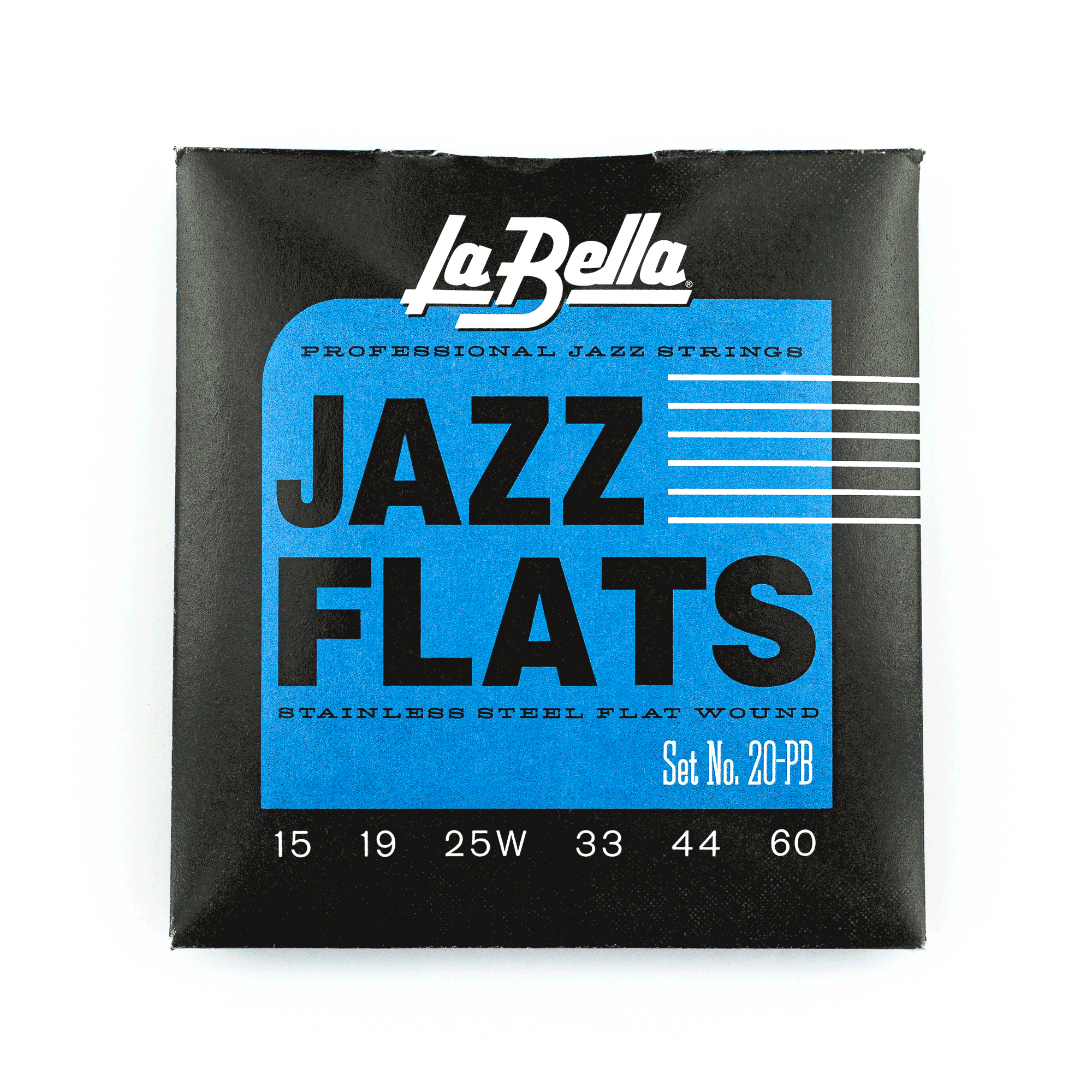 La Bella 20-PB Jazz Flats 15-60 Stainless Steel Baritone Electric Guitar Strings