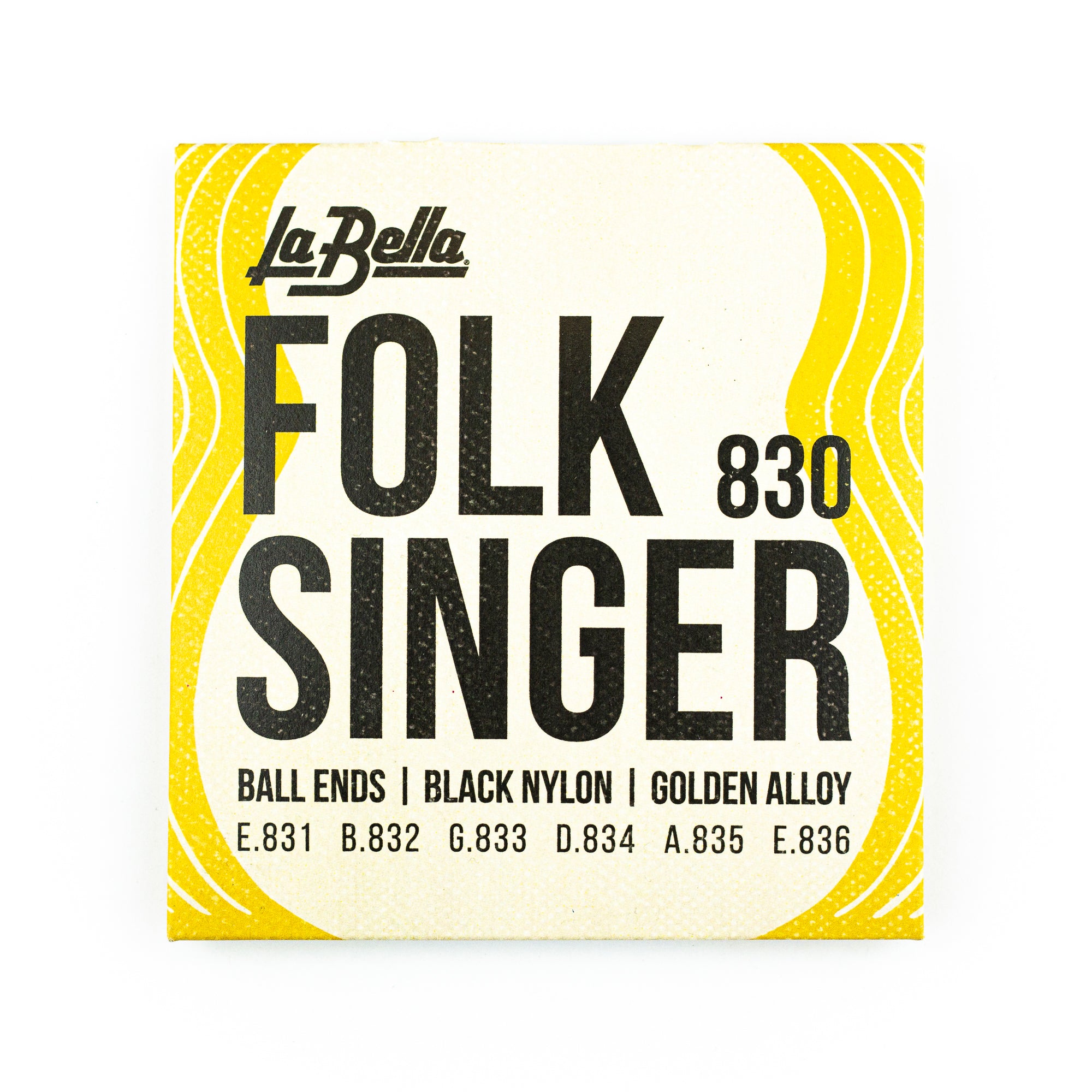 La Bella Folk Singer Golden Alloy & Black Nylon Acoustic Guitar Strings