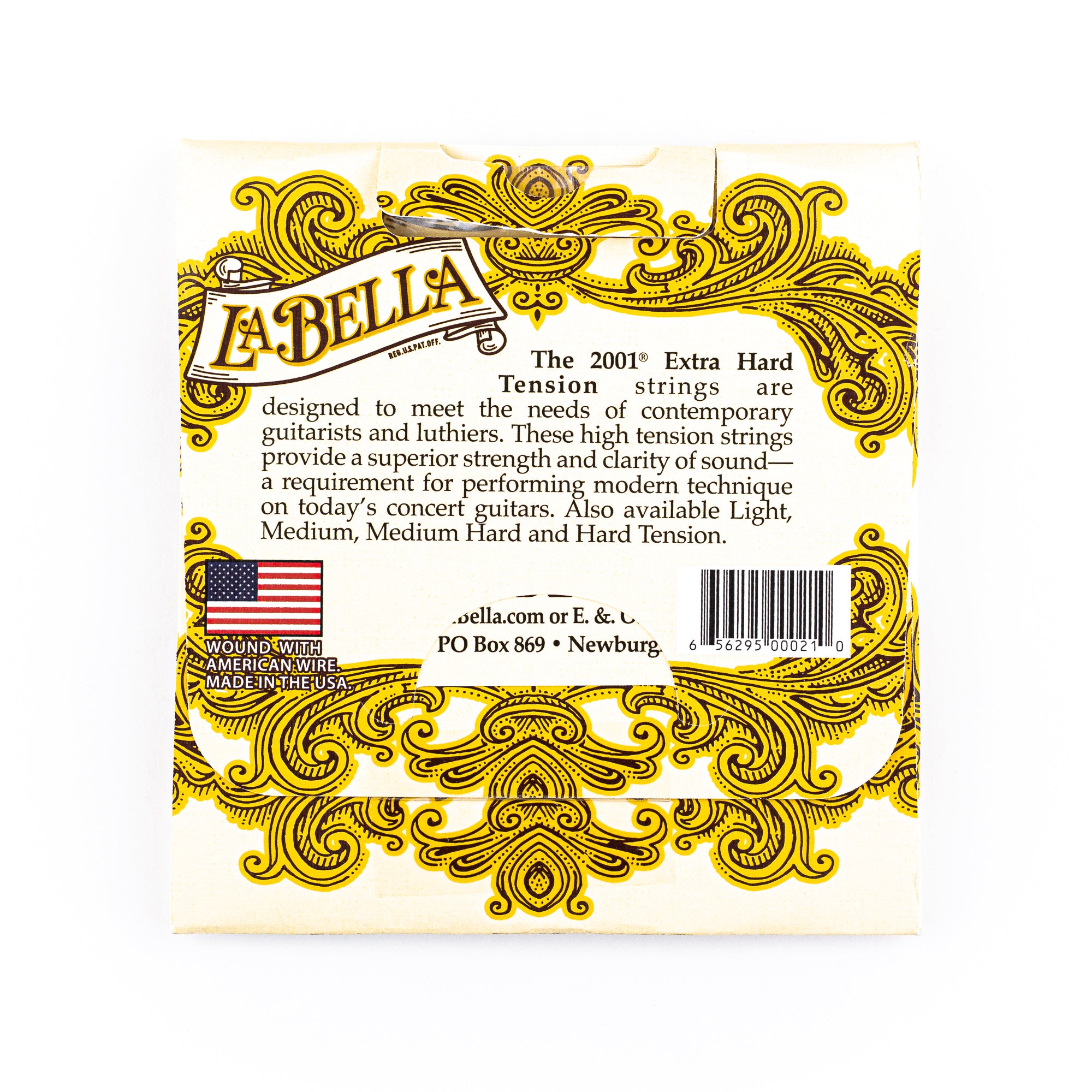 La Bella 2001-XH Silver & Nylon Classical Guitar Strings, Extra Hard Tension