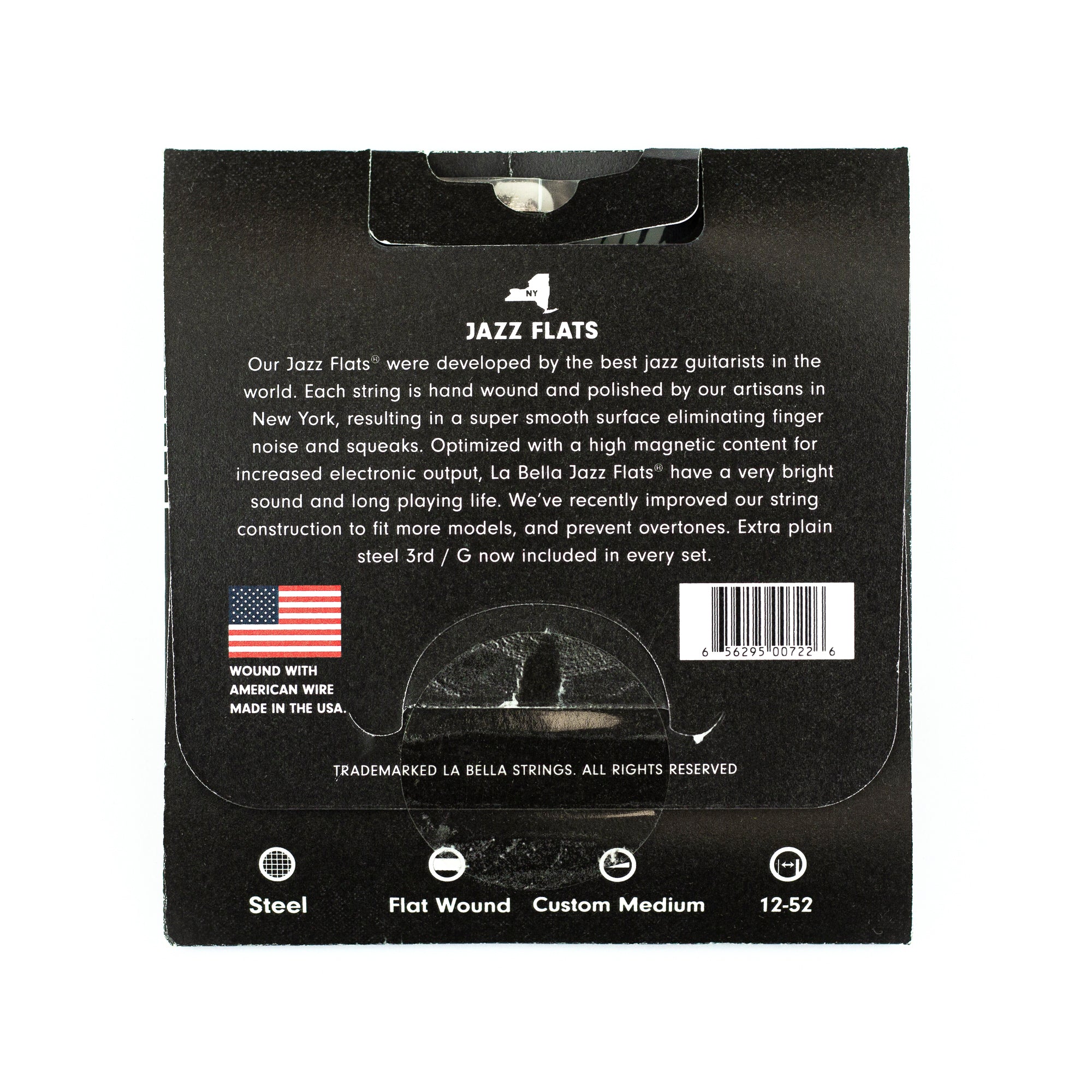 La Bella 20PCM Jazz Flats 12-52 Stainless Steel Electric Guitar Strings