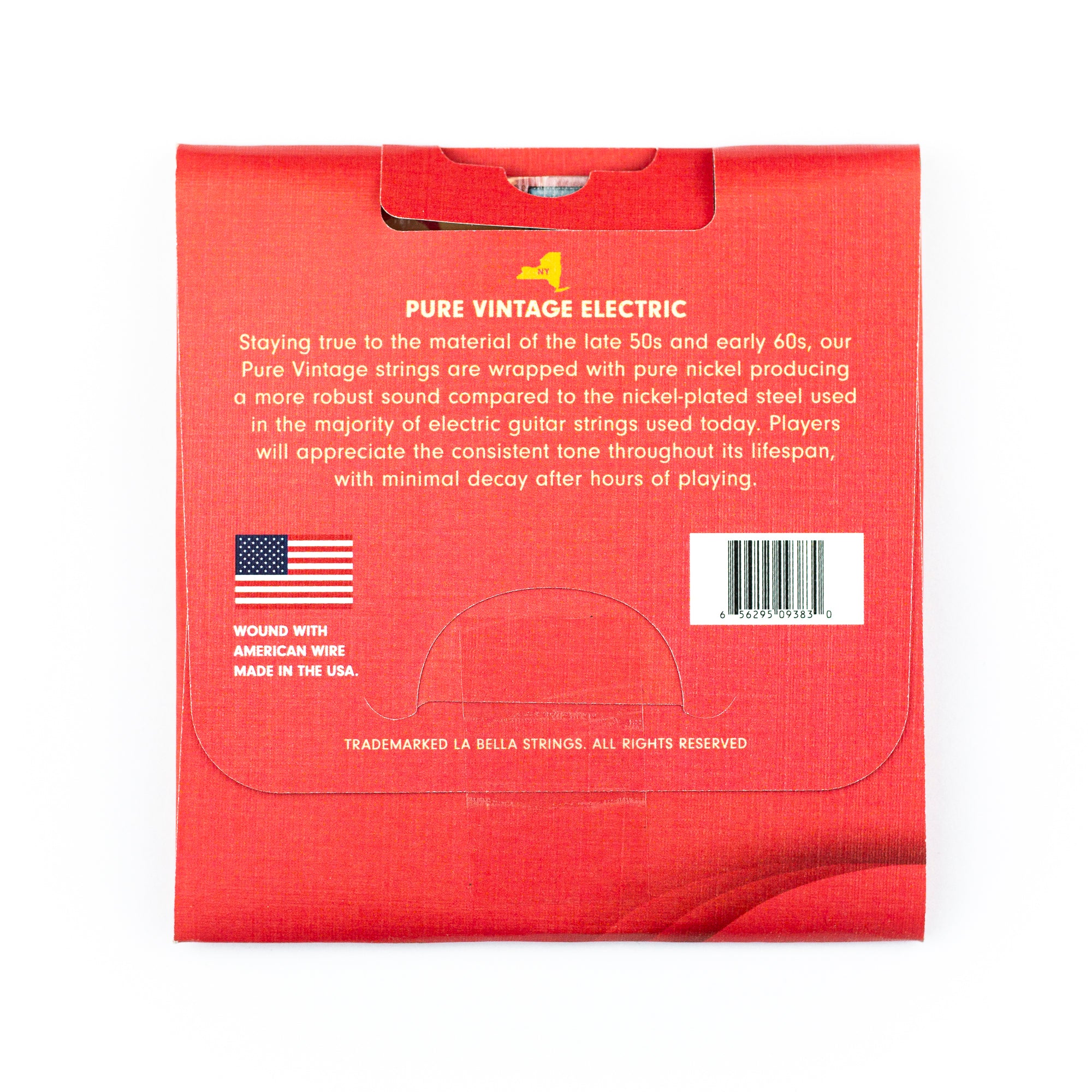 La Bella Pure Vintage Pure Nickel 9-42 Electric Guitar Strings