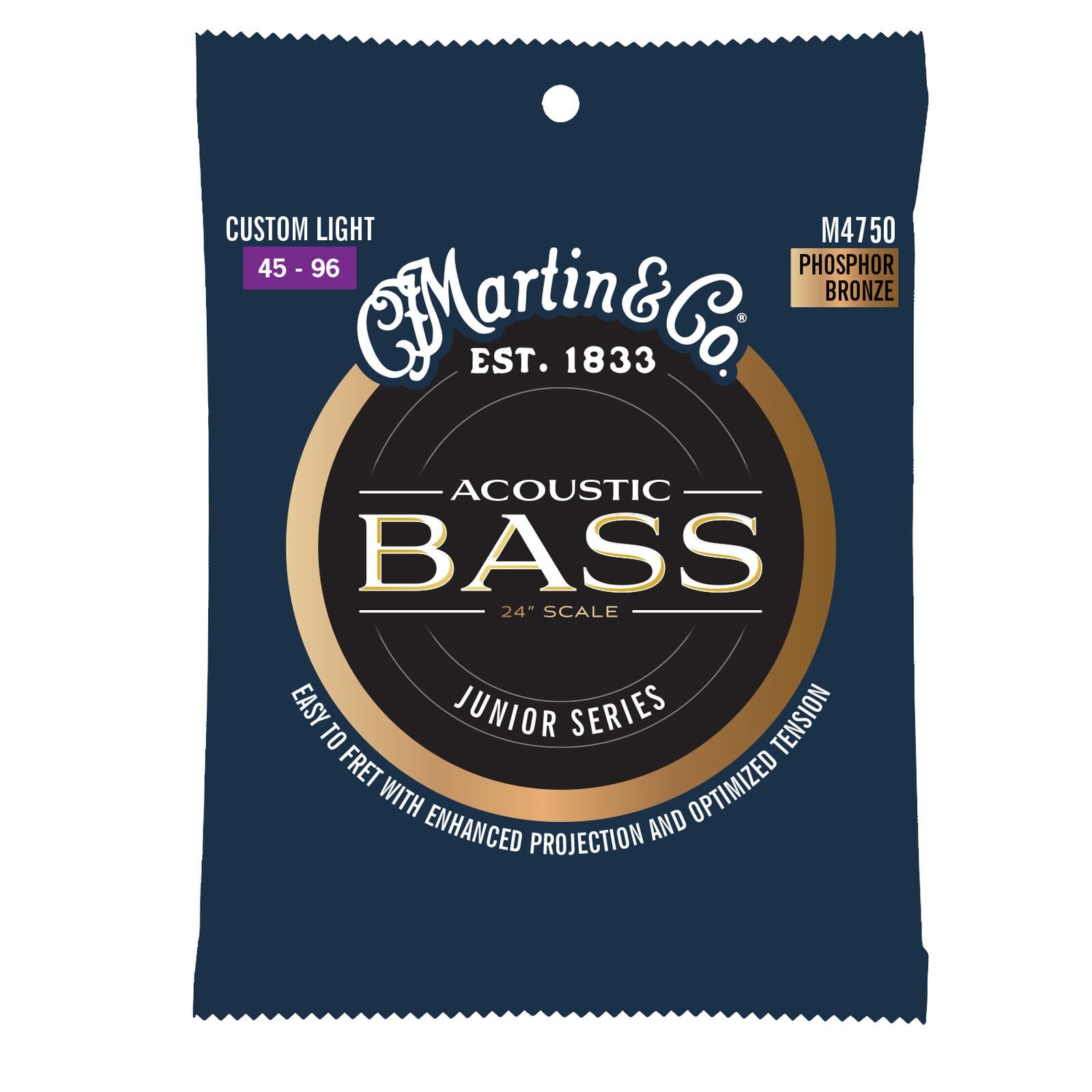 Martin Phosphor Bronze 45-96 Junior Acoustic Bass Strings