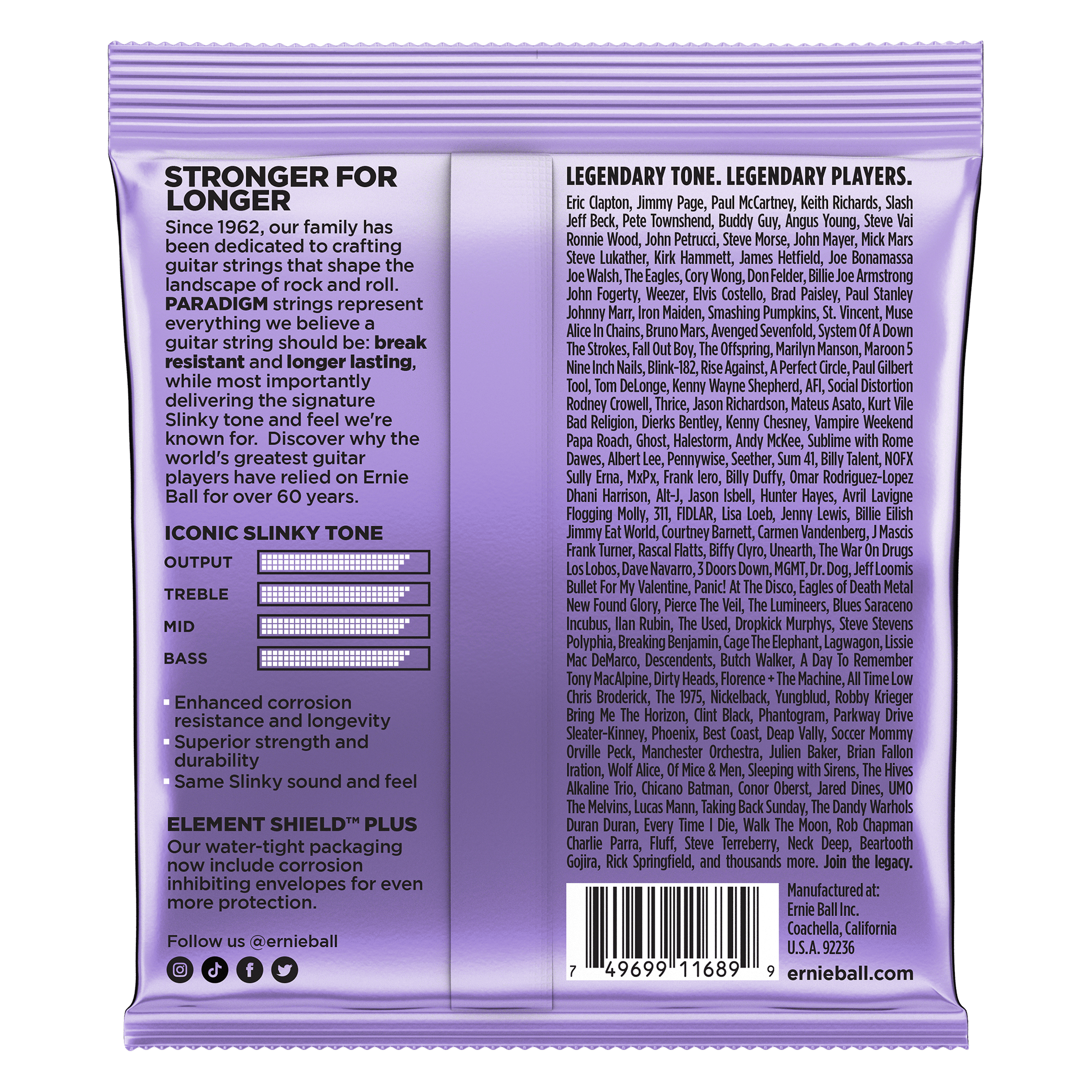 Ernie Ball Paradigm Ultra Slinky 10-48 Electric Guitar Strings