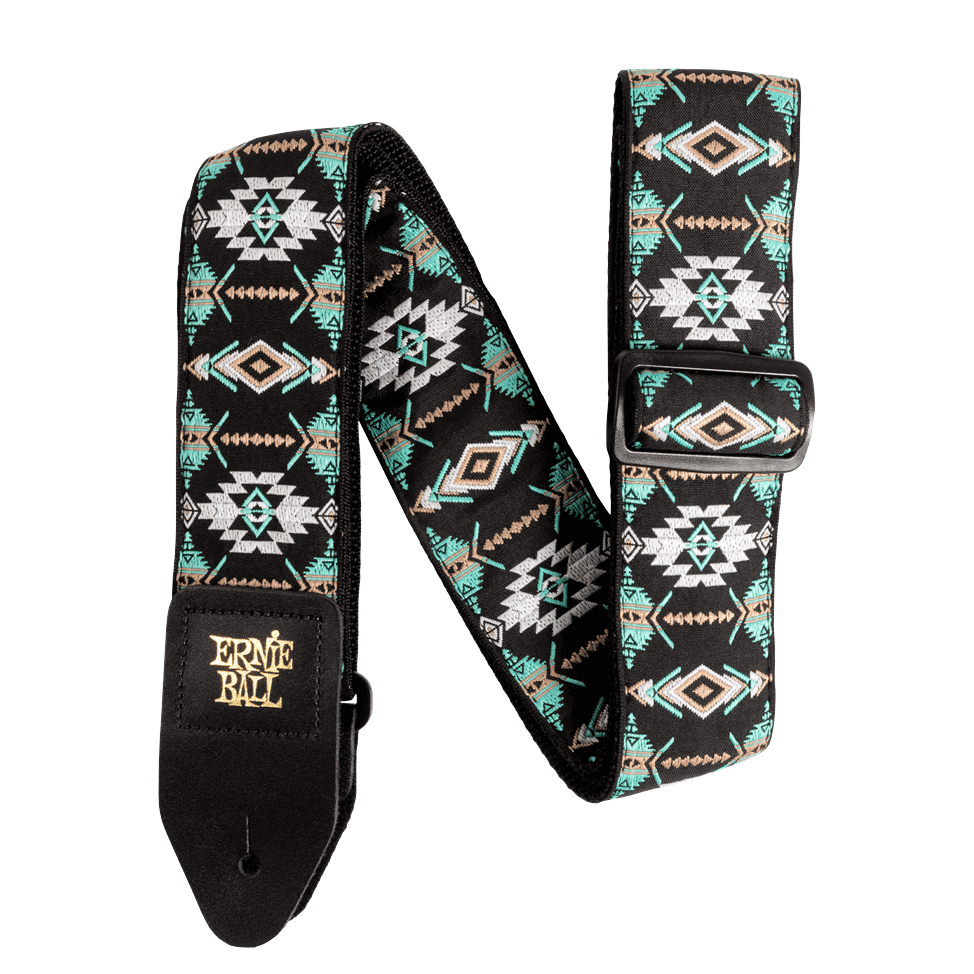 Ernie Ball South Western Turquoise Blue Jacquard Guitar Strap