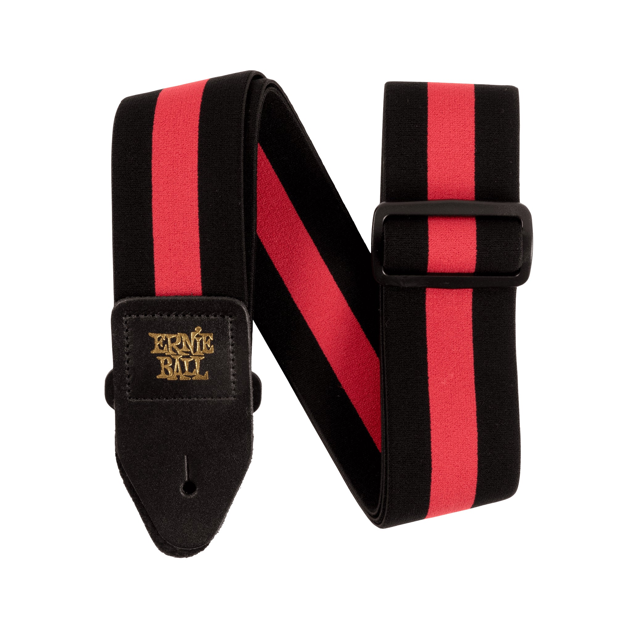 Ernie Ball Stretch Comfort Guitar Strap, Racer Red/Black
