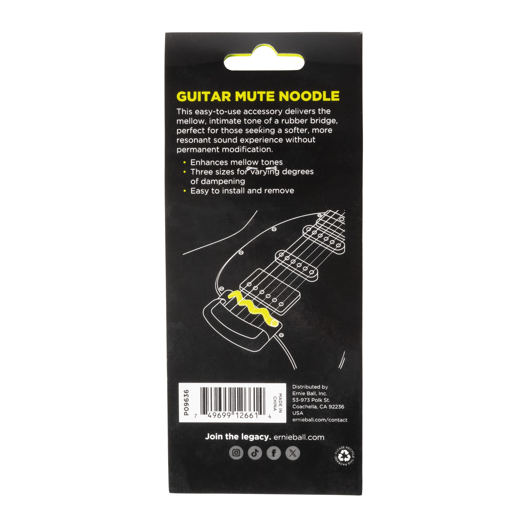 Ernie Ball Guitar String Mute Noodle