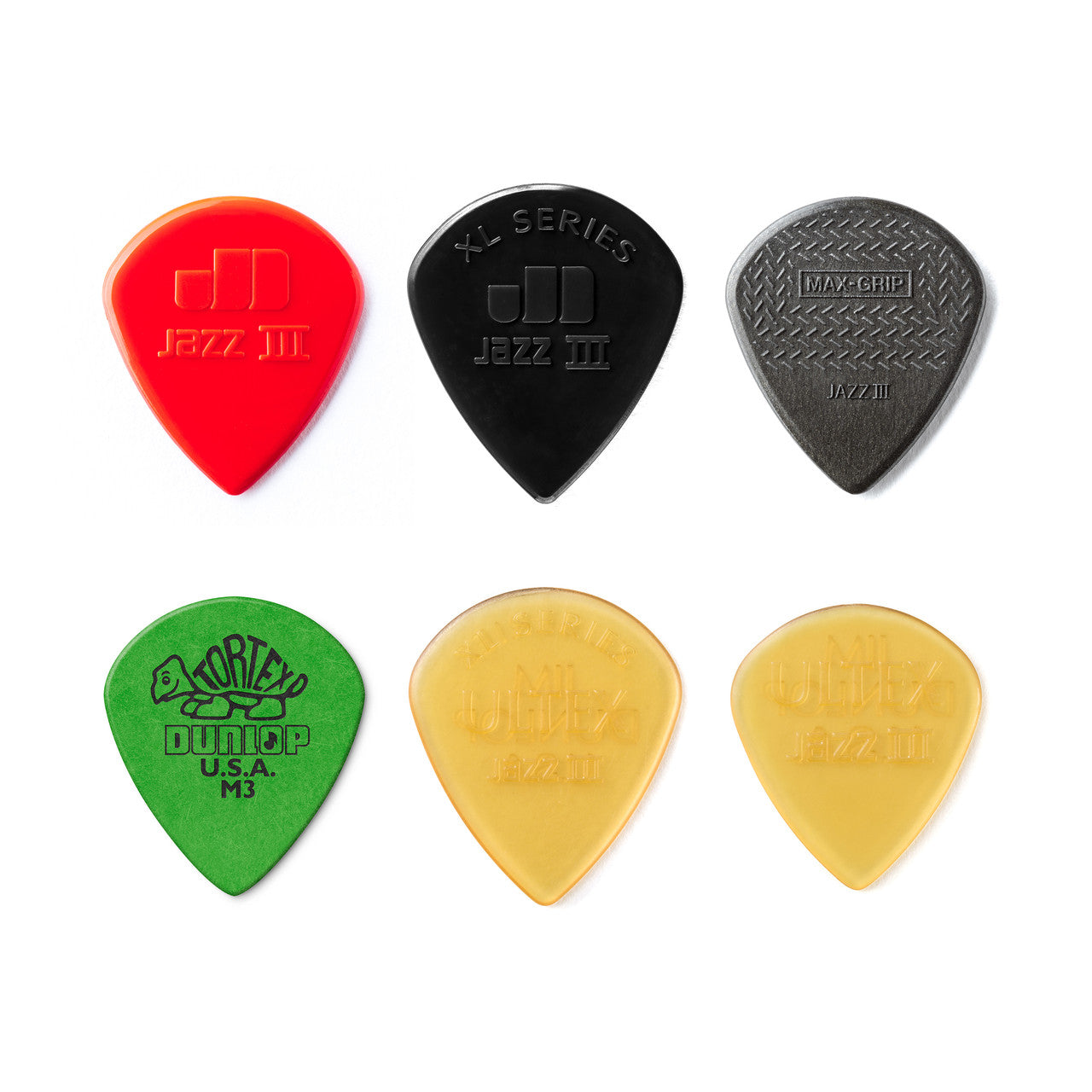 Jim Dunlop Jazz Pick Variety Pack, 6-Picks