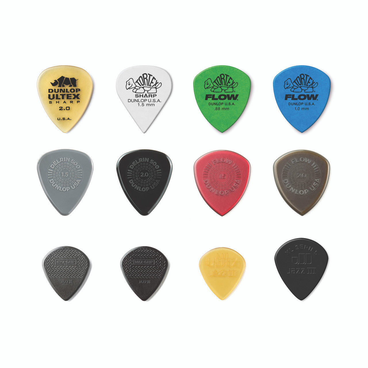 Jim Dunlop Guitar Pick Shred Pack, 12-Picks