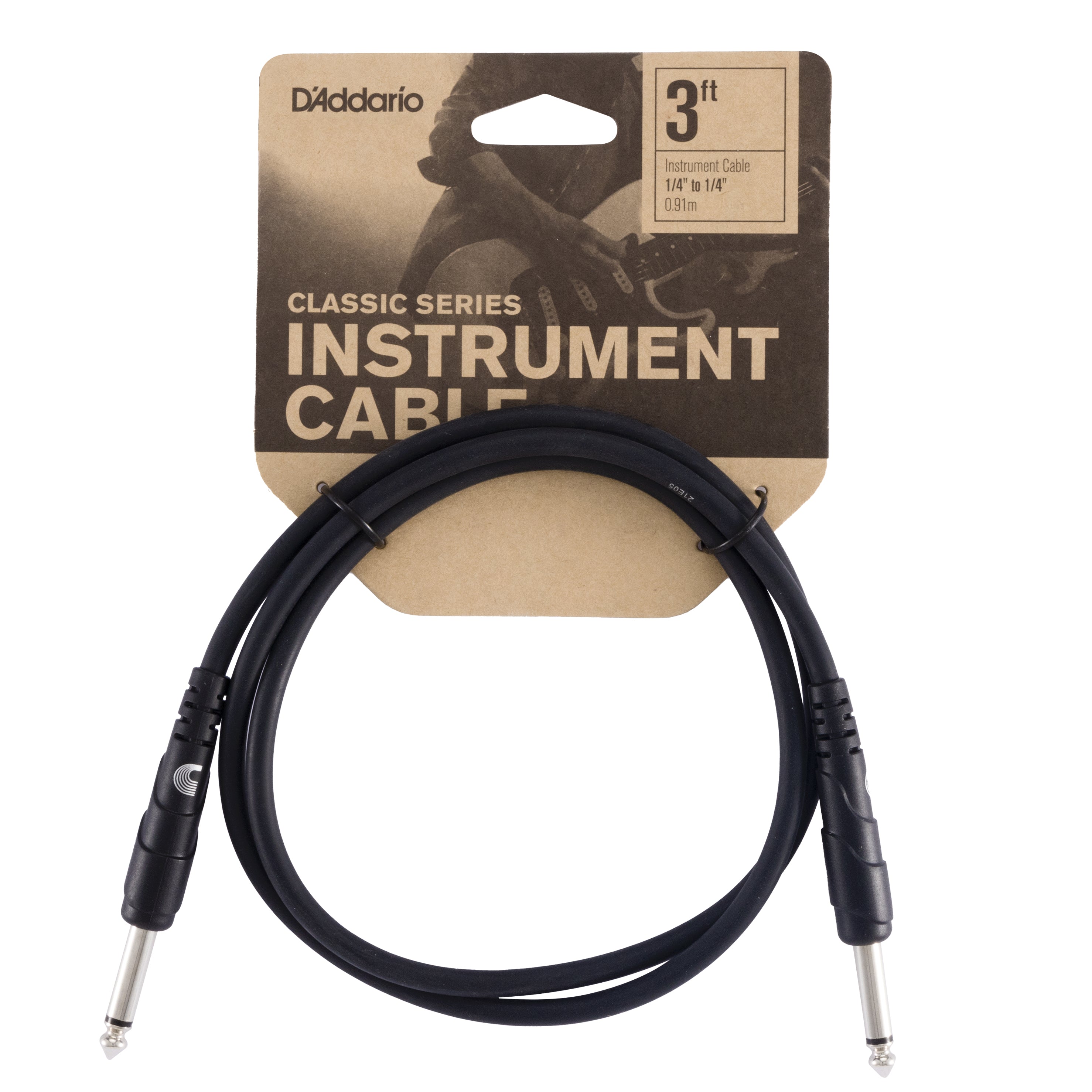 D'Addario Classic Series 3' Guitar Pedalboard Patch Cable
