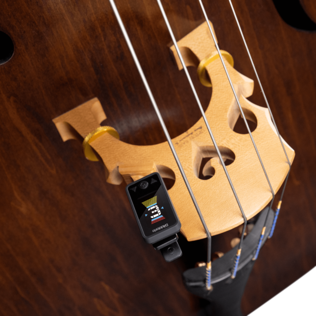 D'Addario ECLIPSE Clip-On Cello Tuner, Black