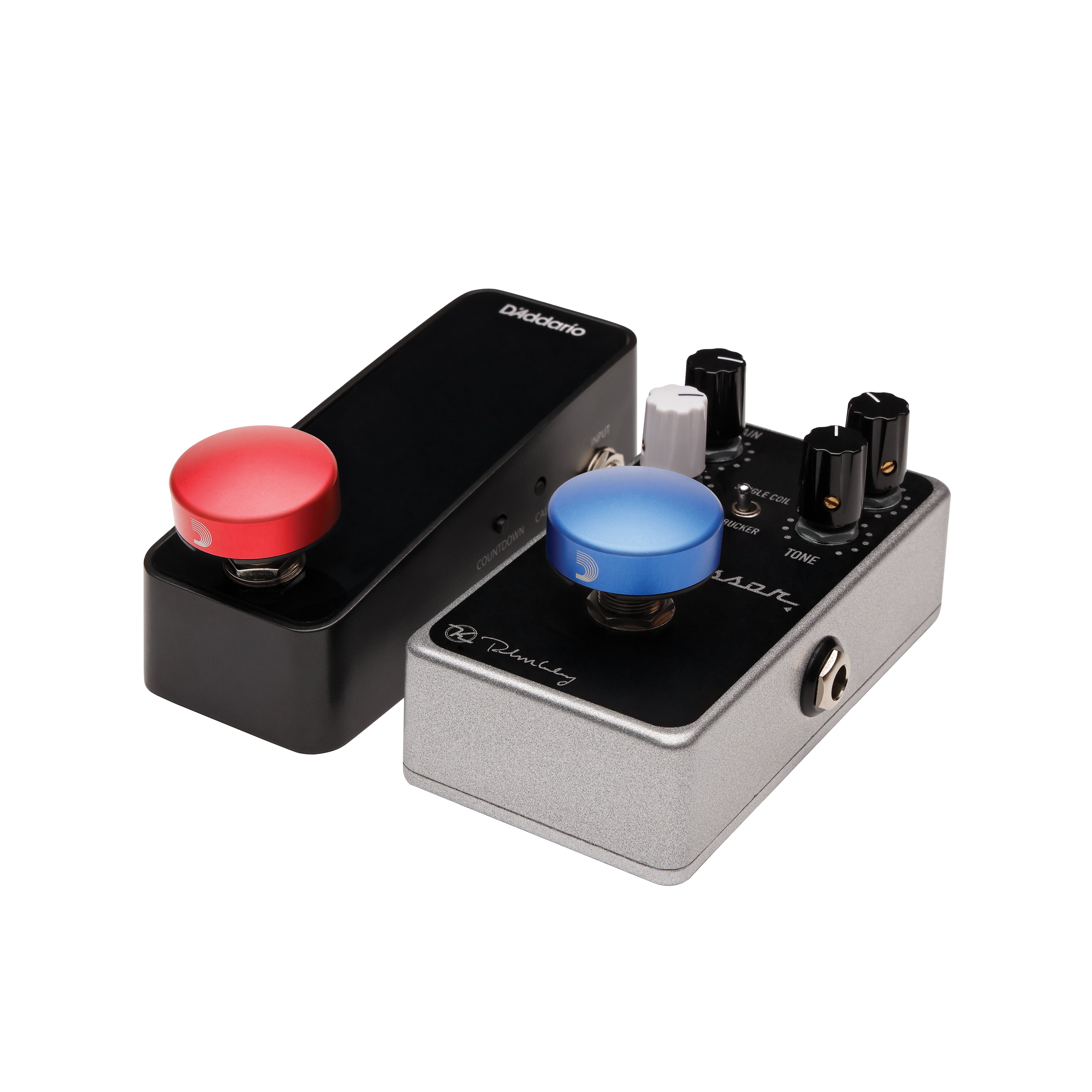 D'Addario XPND Footswitch Topper, Blue-Red, 2-Pack