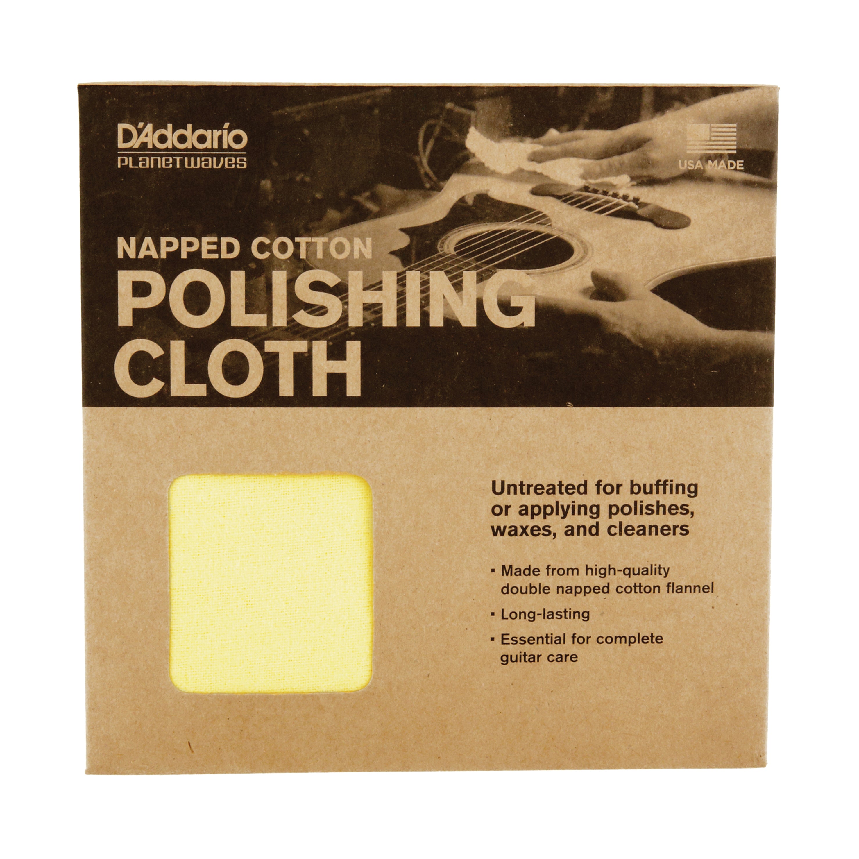 D'Addario Guitar/Instrument Polish Cloth, Untreated