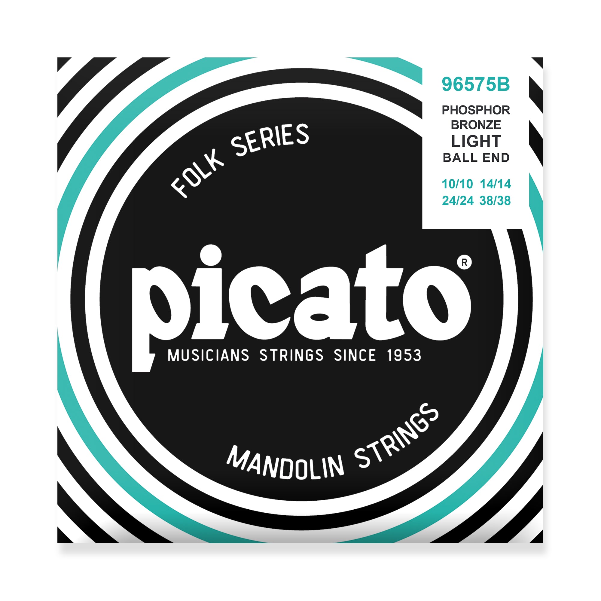 Picato Phosphor Bronze 10-38 Mandolin Strings, Ball End