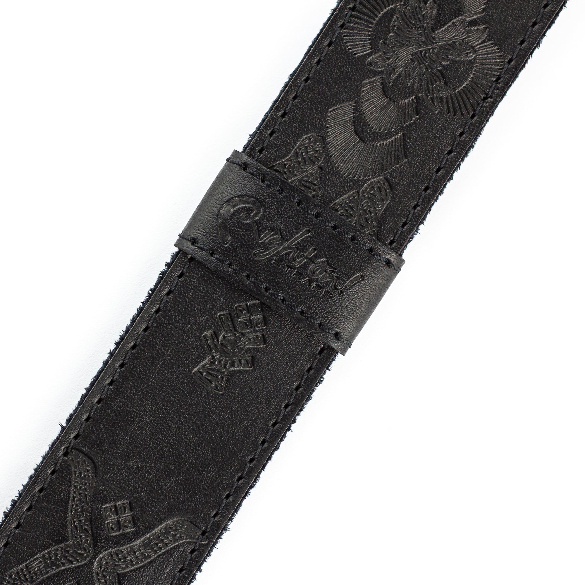 RightOn! Legend Brian May Replica Bohemian Vegan Guitar Strap, Black