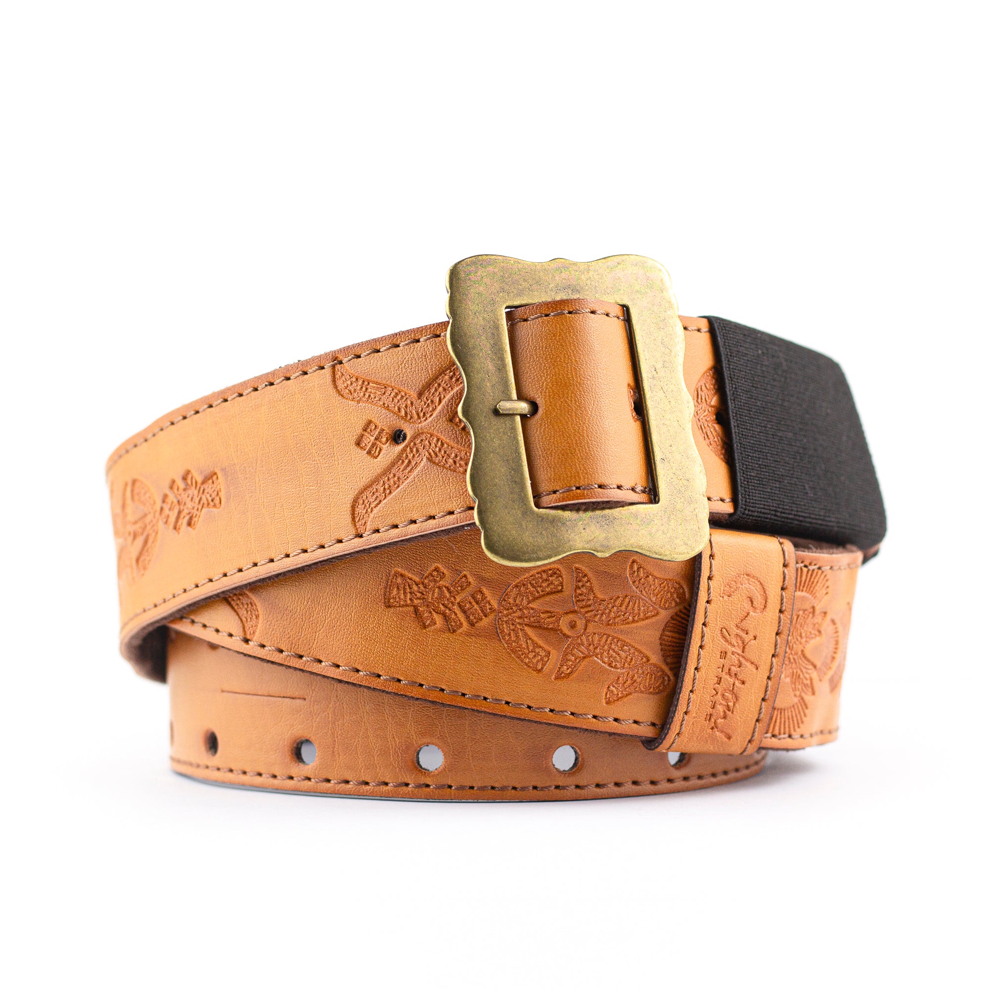 RightOn! Legend Brian May Replica Bohemian Vegan Guitar Strap, Brown