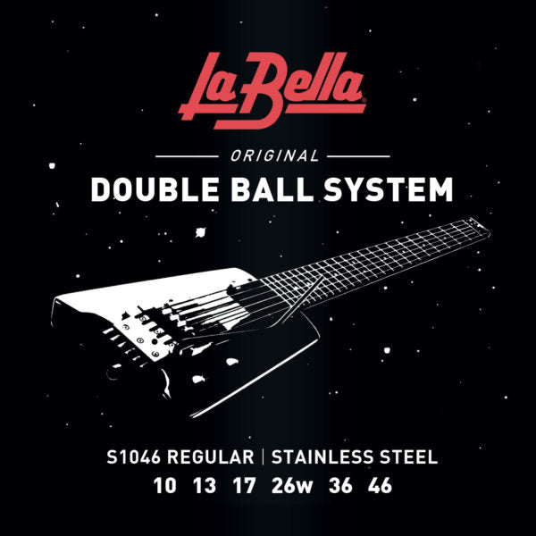 La Bella Hard Stainless Steel Steinberger Double Ball End 10-46 Regular