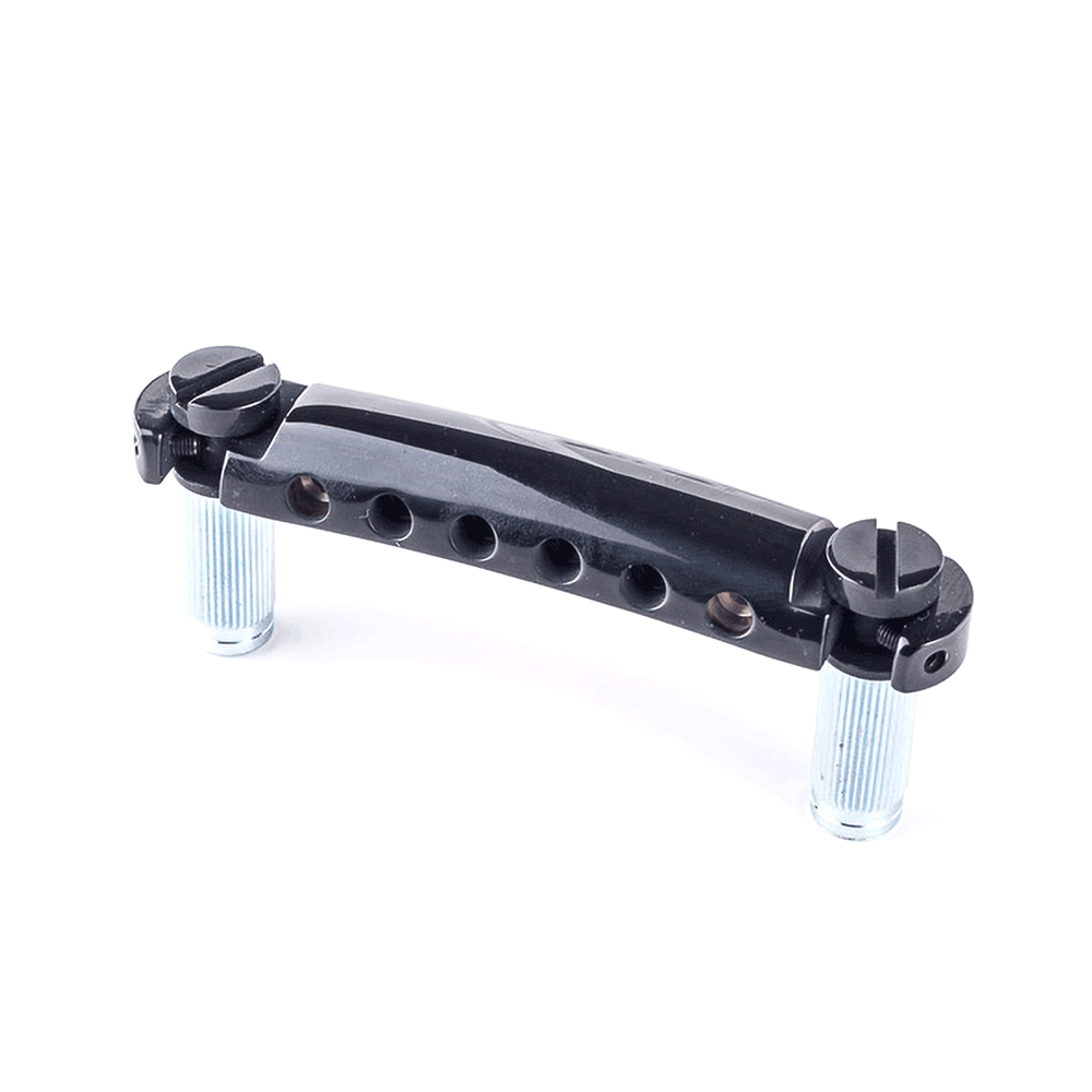 TonePros LPM02-B Metric Tuneomatic Bridge & Tailpiece Set, Black