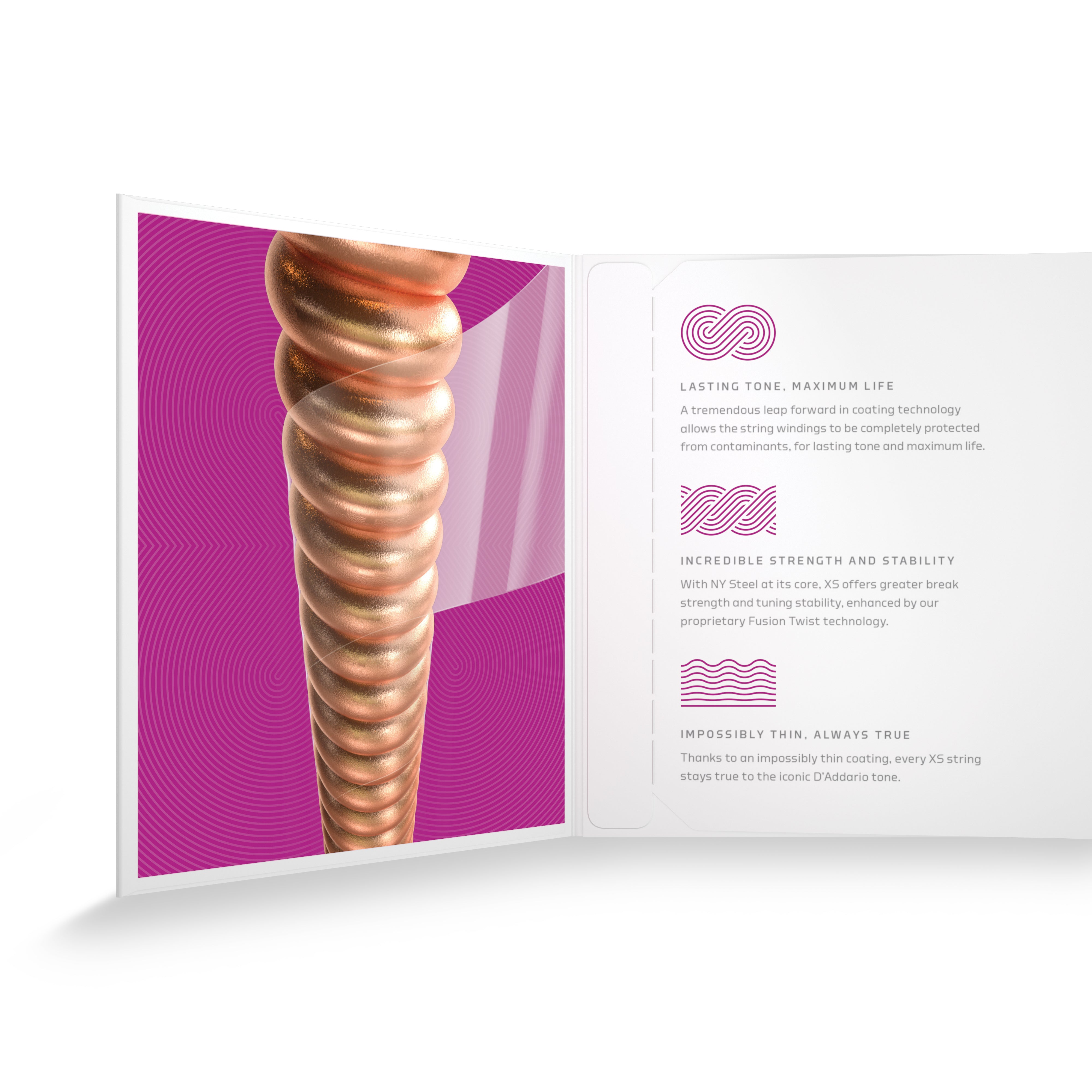 D'Addario XS Phosphor Bronze 11.5-53 Acoustic Guitar Strings, Custom Light+