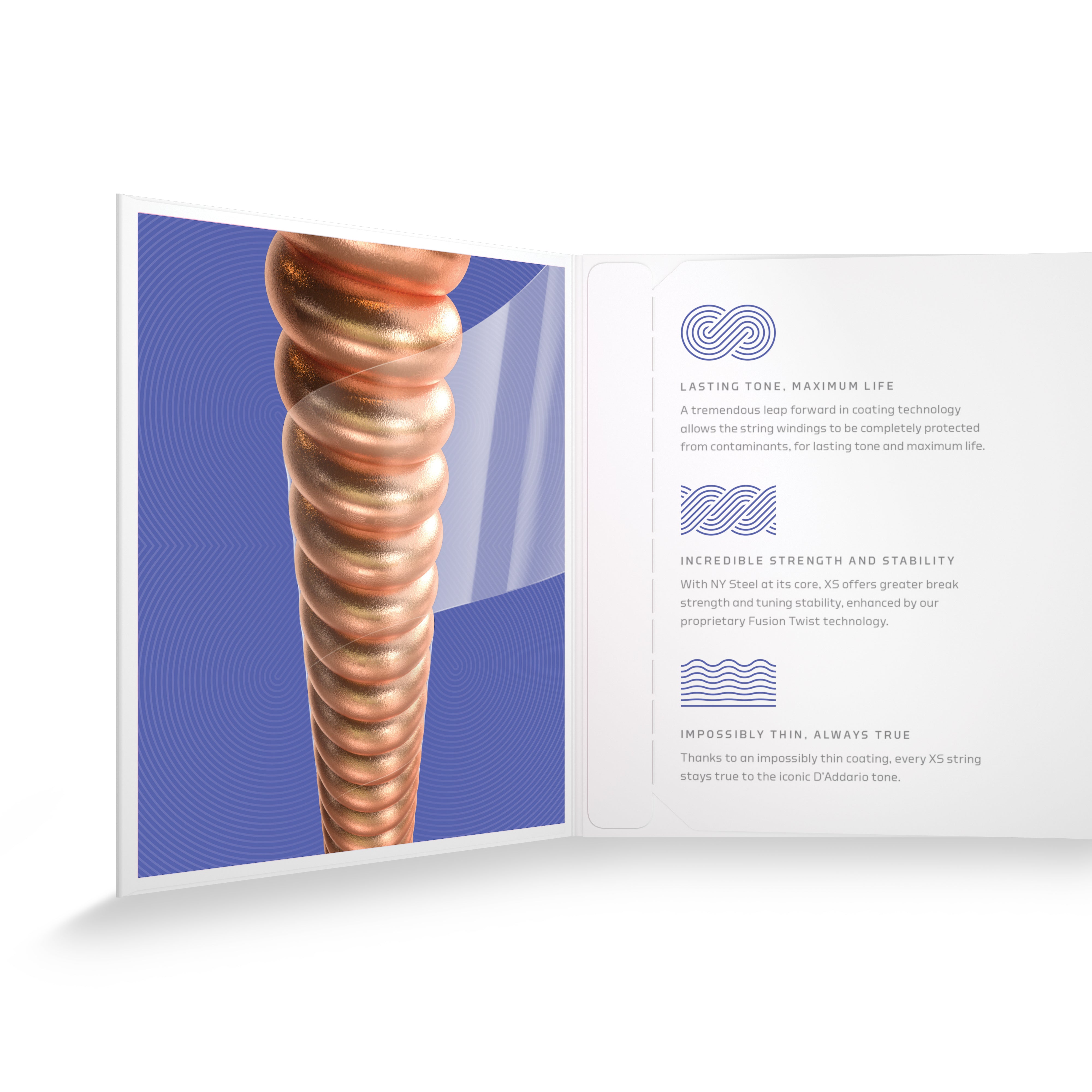 D'Addario XS Phosphor Bronze 12.5-54 Acoustic Guitar Strings, Light Plus