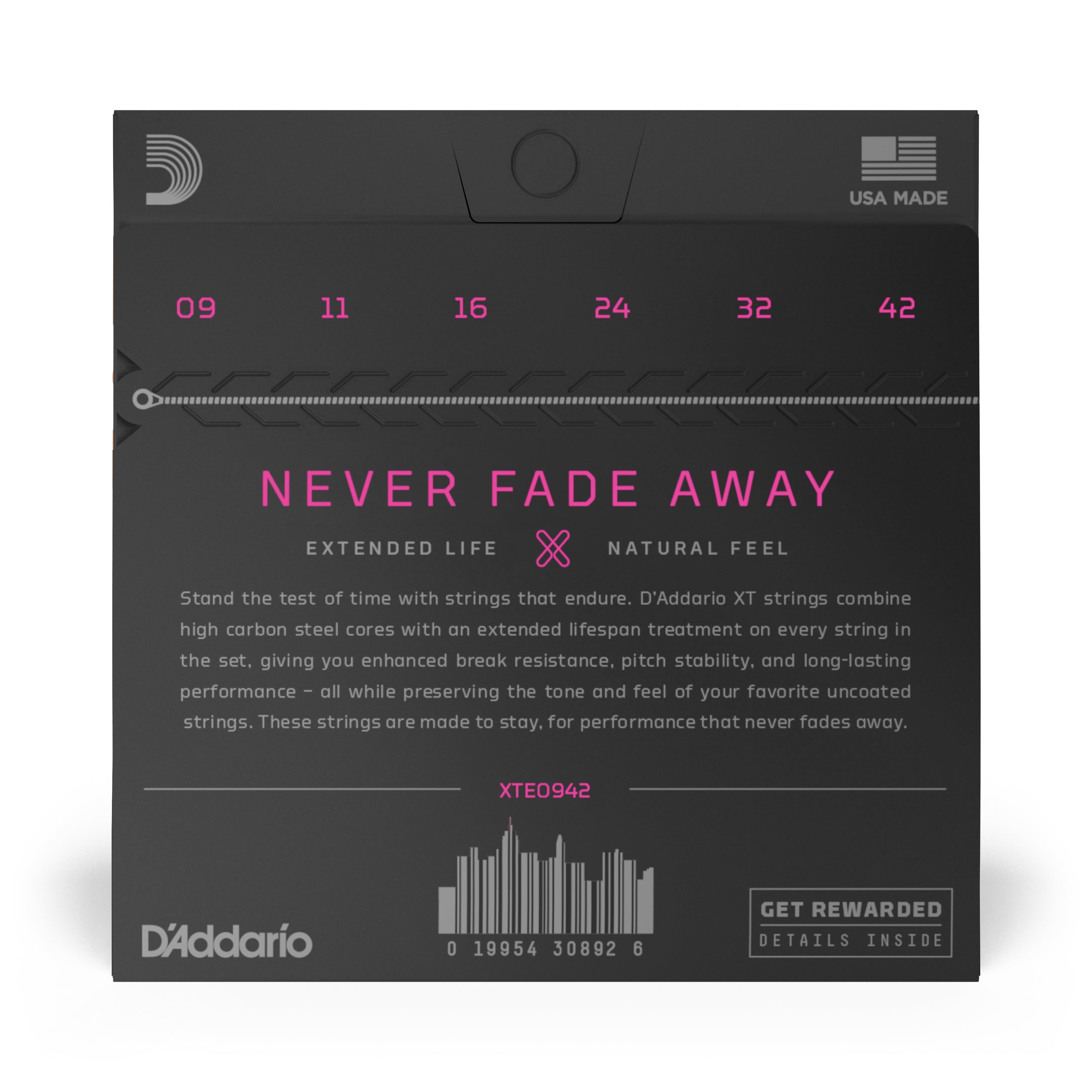 D'Addario XT Nickel 9-42 Electric Guitar Strings, Light