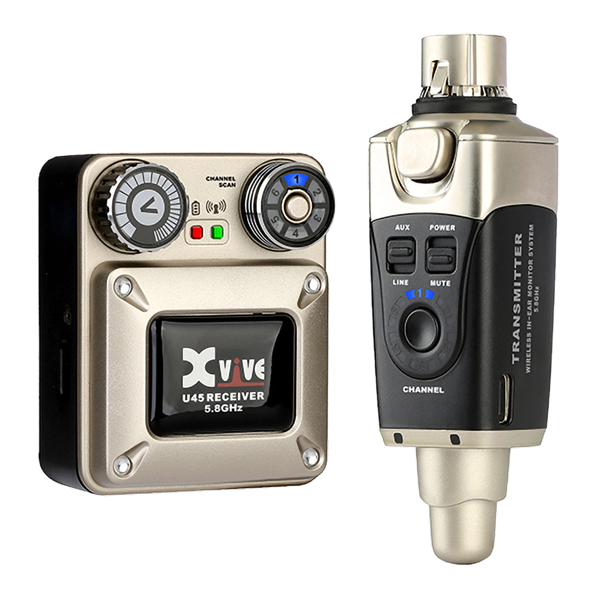 Xvive U45 In-Ear Monitor Wireless System, Grey