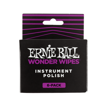 Ernie Ball P04278 Wonder Wipes Instrument Polish, 6-Pack