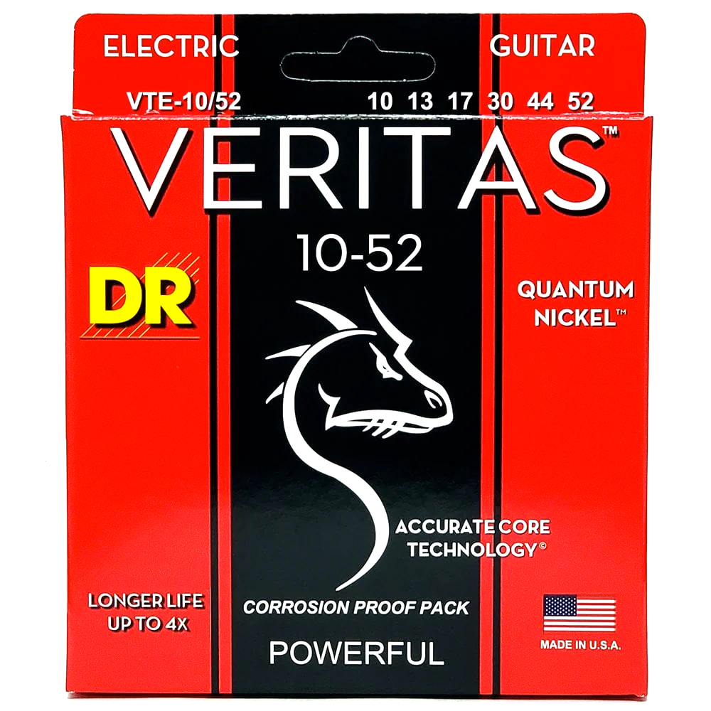 DR Strings VERITAS Quantum Nickel 10-52 Electric Guitar Strings