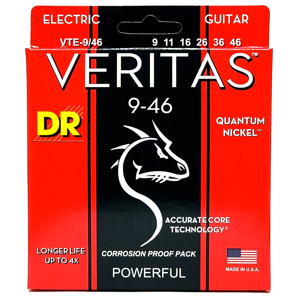 DR Strings VERITAS Quantum Nickel 9-46 Electric Guitar Strings