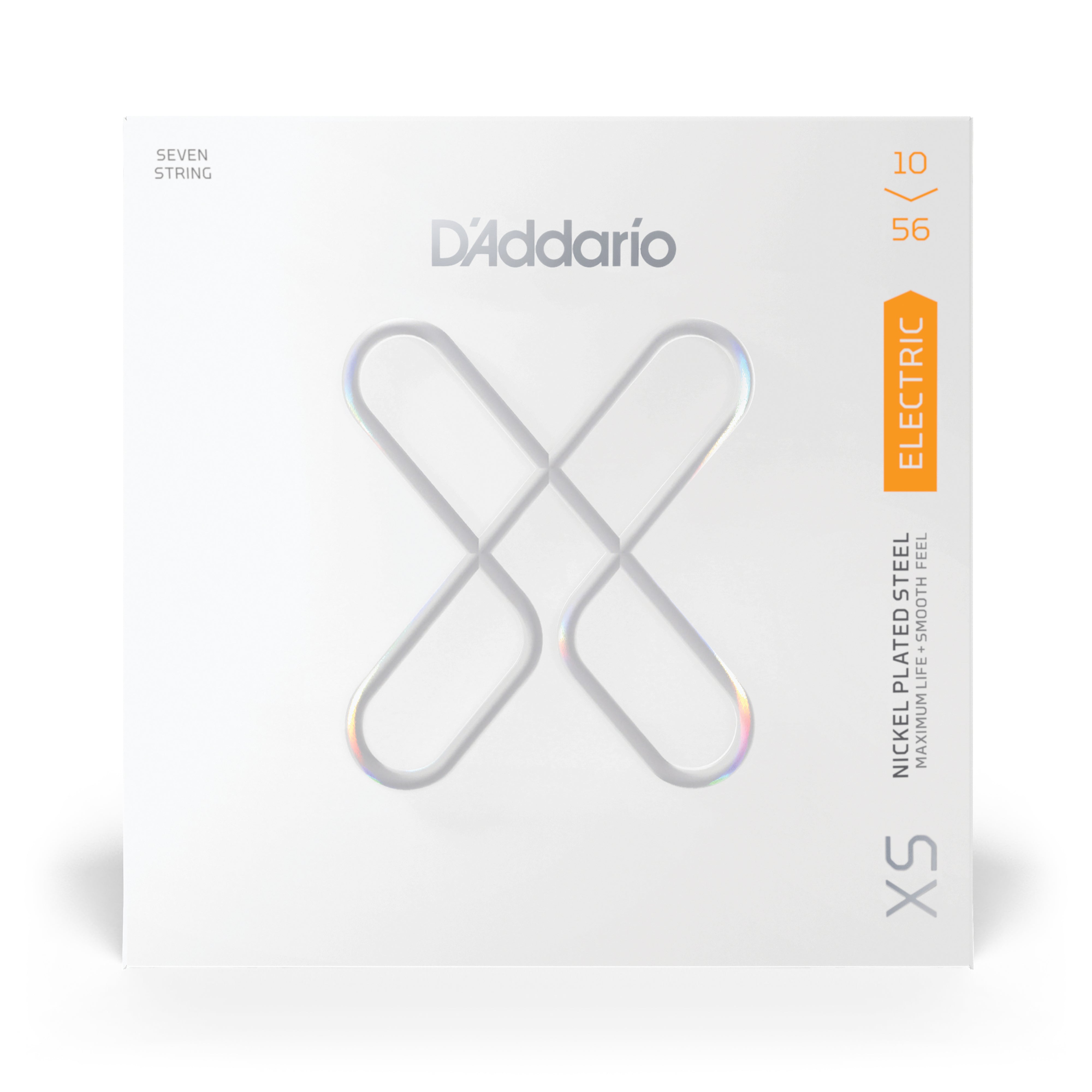 D'Addario XS Coated Nickel Wound 10-56 Electric Guitar Strings, 7-String