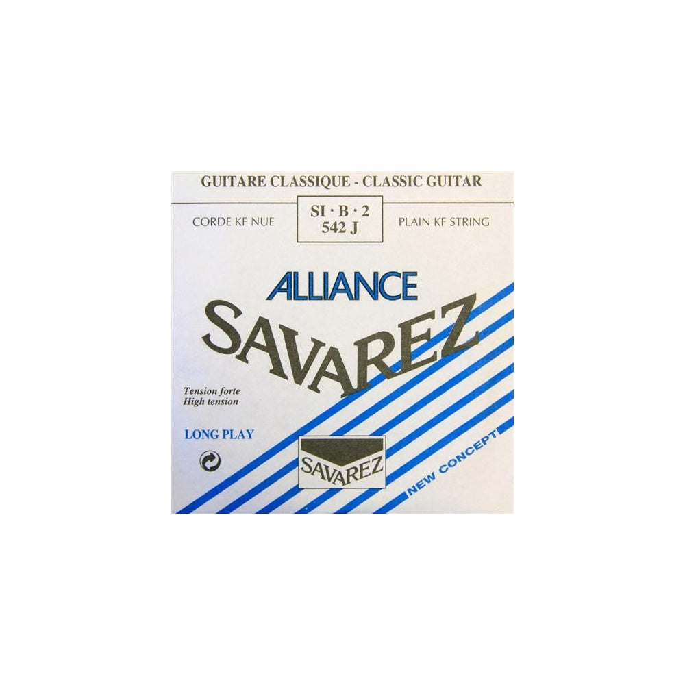 Savarez 542J Alliance HT Clear Nylon Classical Guitar B-2nd Single String, High Tension
