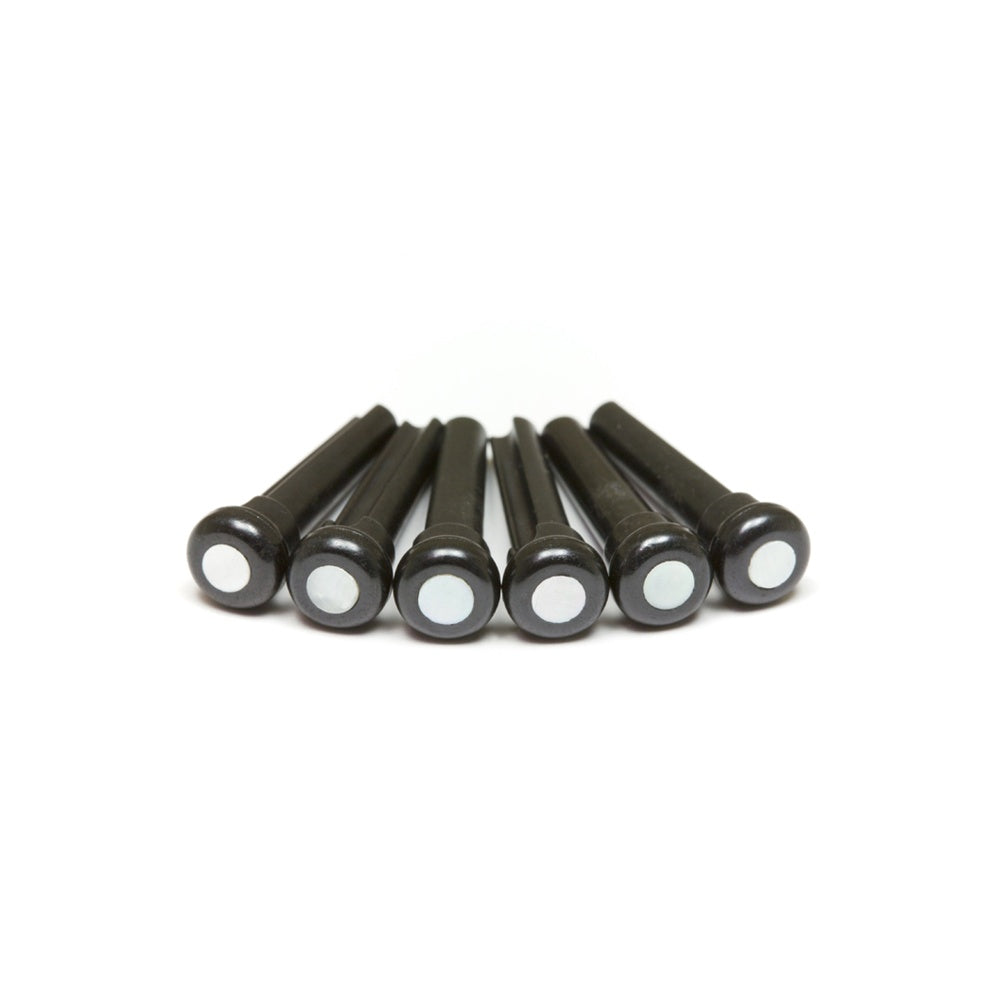 Graph Tech TUSQ Presentation Bridge Pins, Black w/ Mother of Pearl Inlay